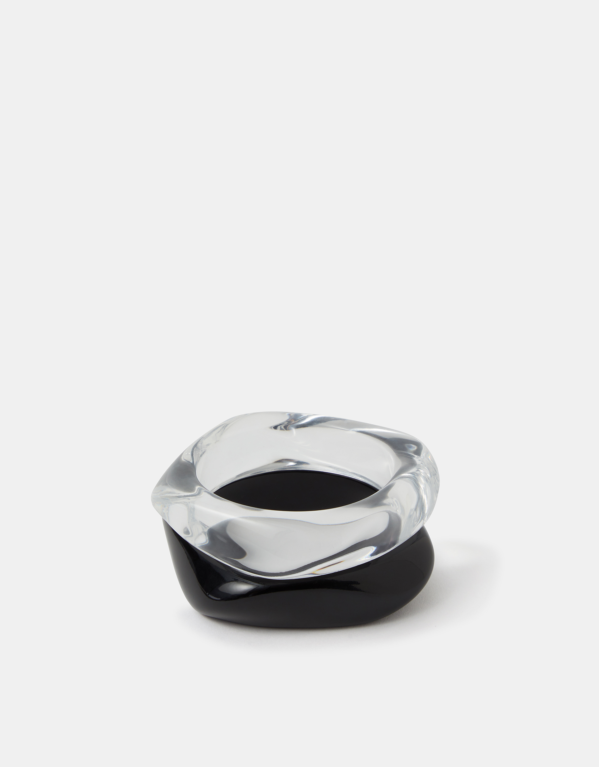 Accessorize 2-Pack Chunky Resin Bangles, Black, Size: S/M