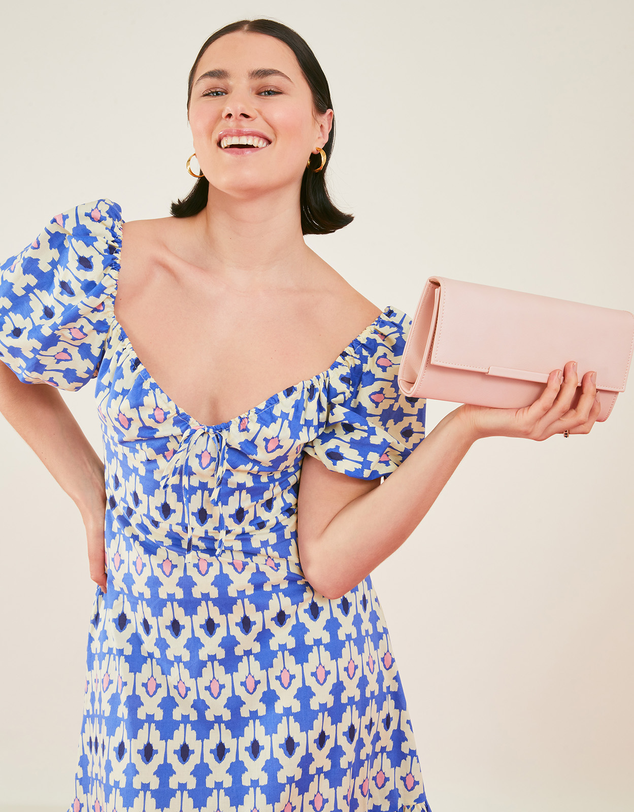 Nude Clean Bar Clutch Bag, Size: 14x25cm, Women's - Accessorize
