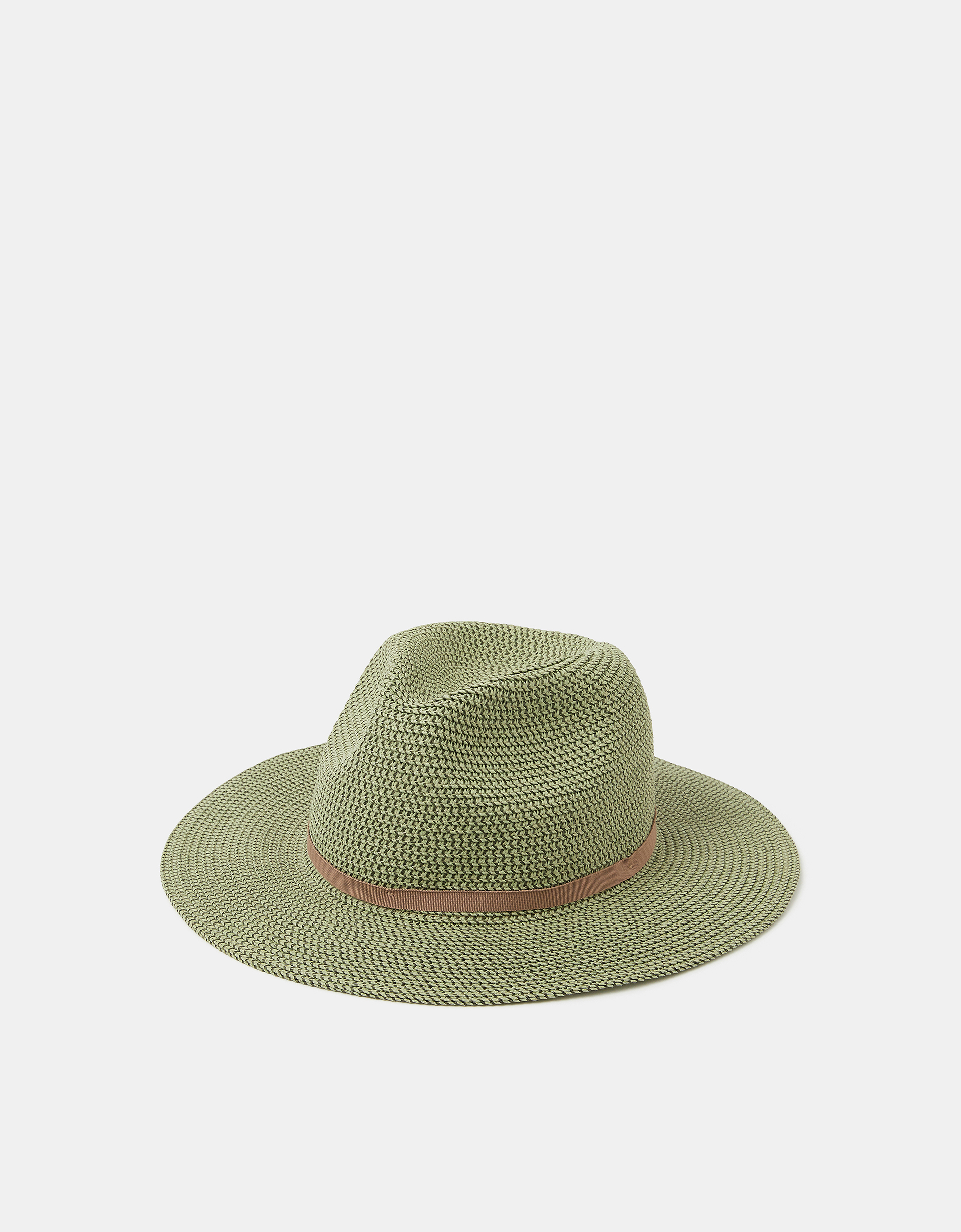 Accessorize Woven Panama Hat, Green
