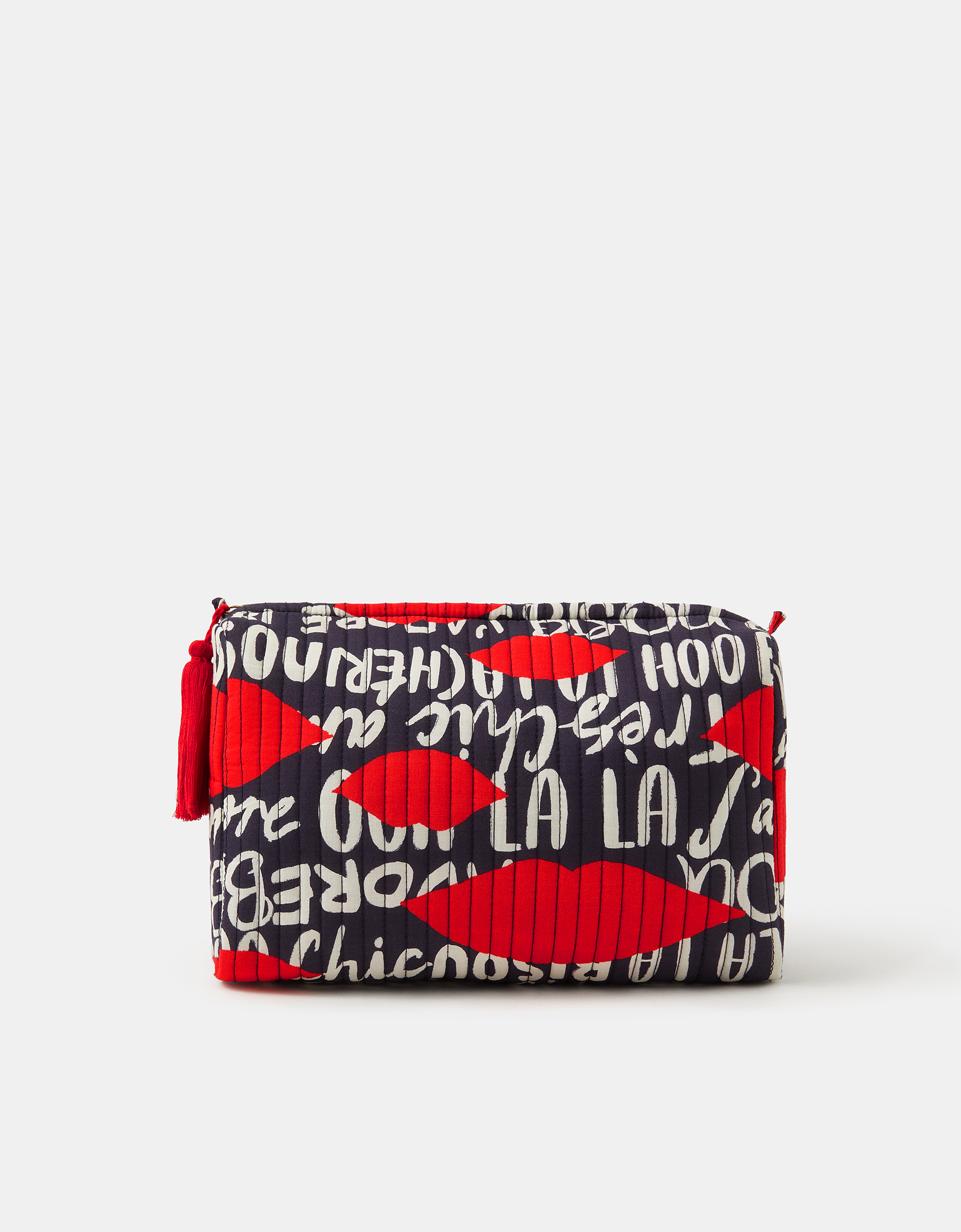 Red Large Paris Print Make Up Bag - Accessorize
