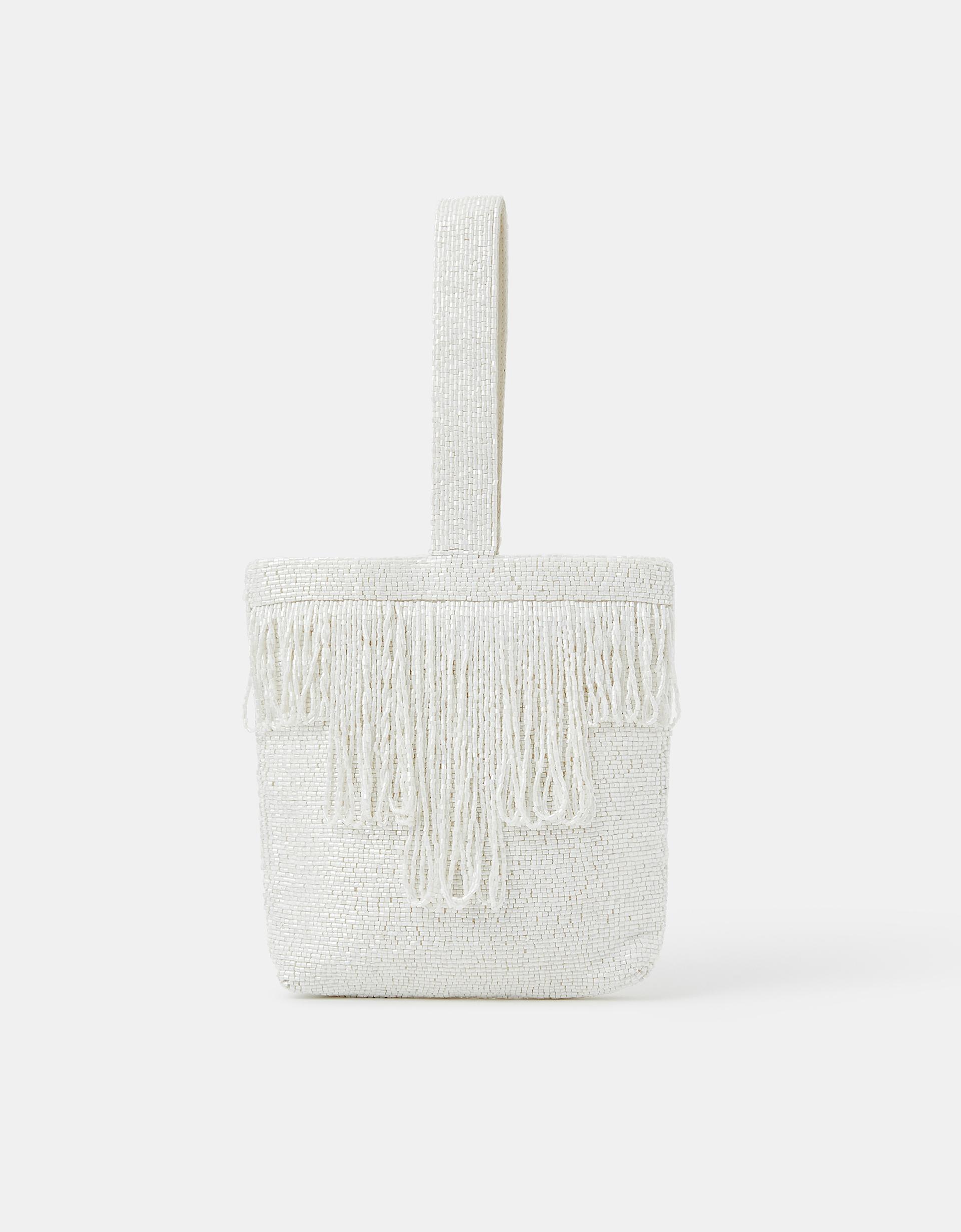 Bridal Beaded Fringe Bag - Accessorize