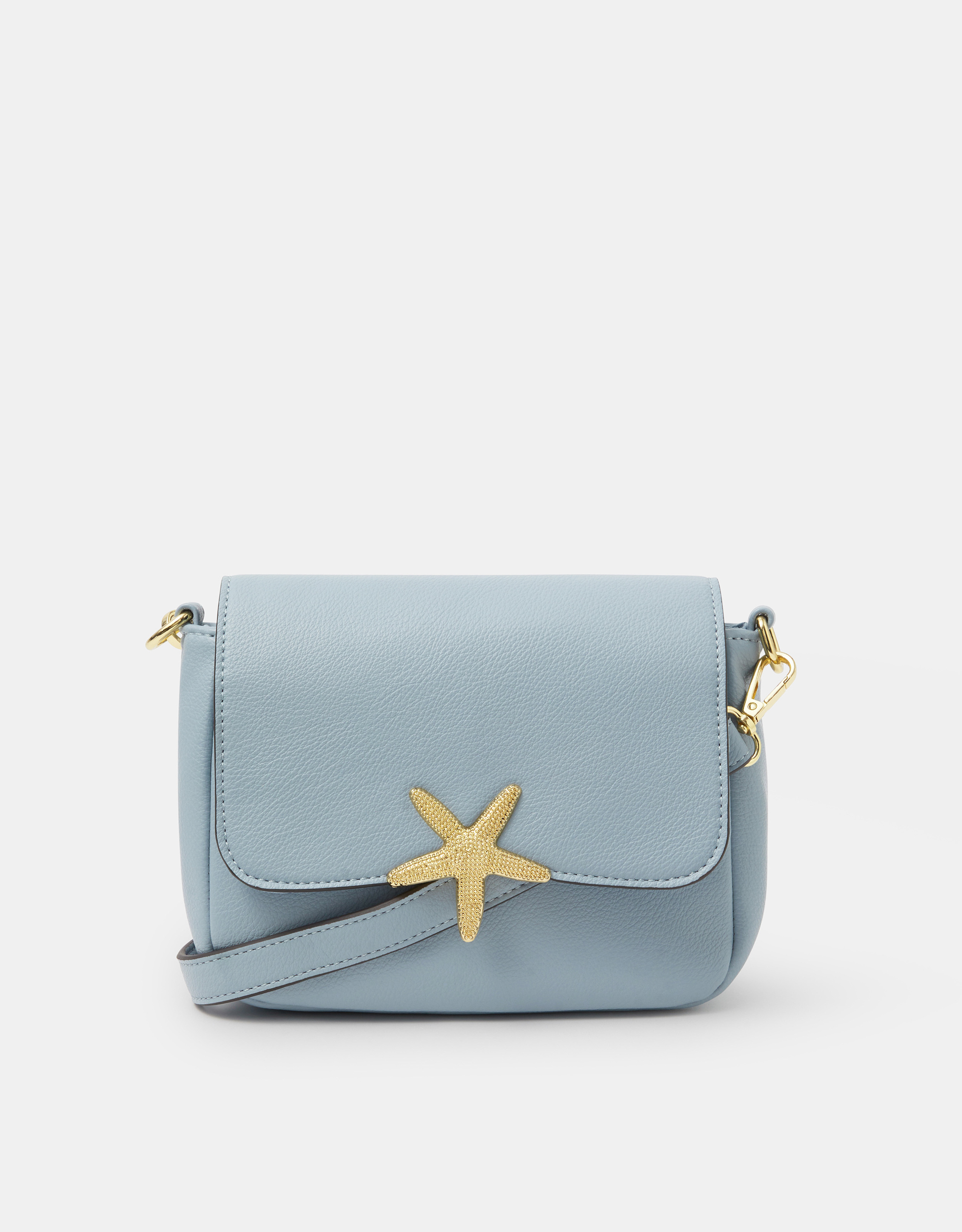 Accessorize Starfish Crossbody Bag, Sky Blue