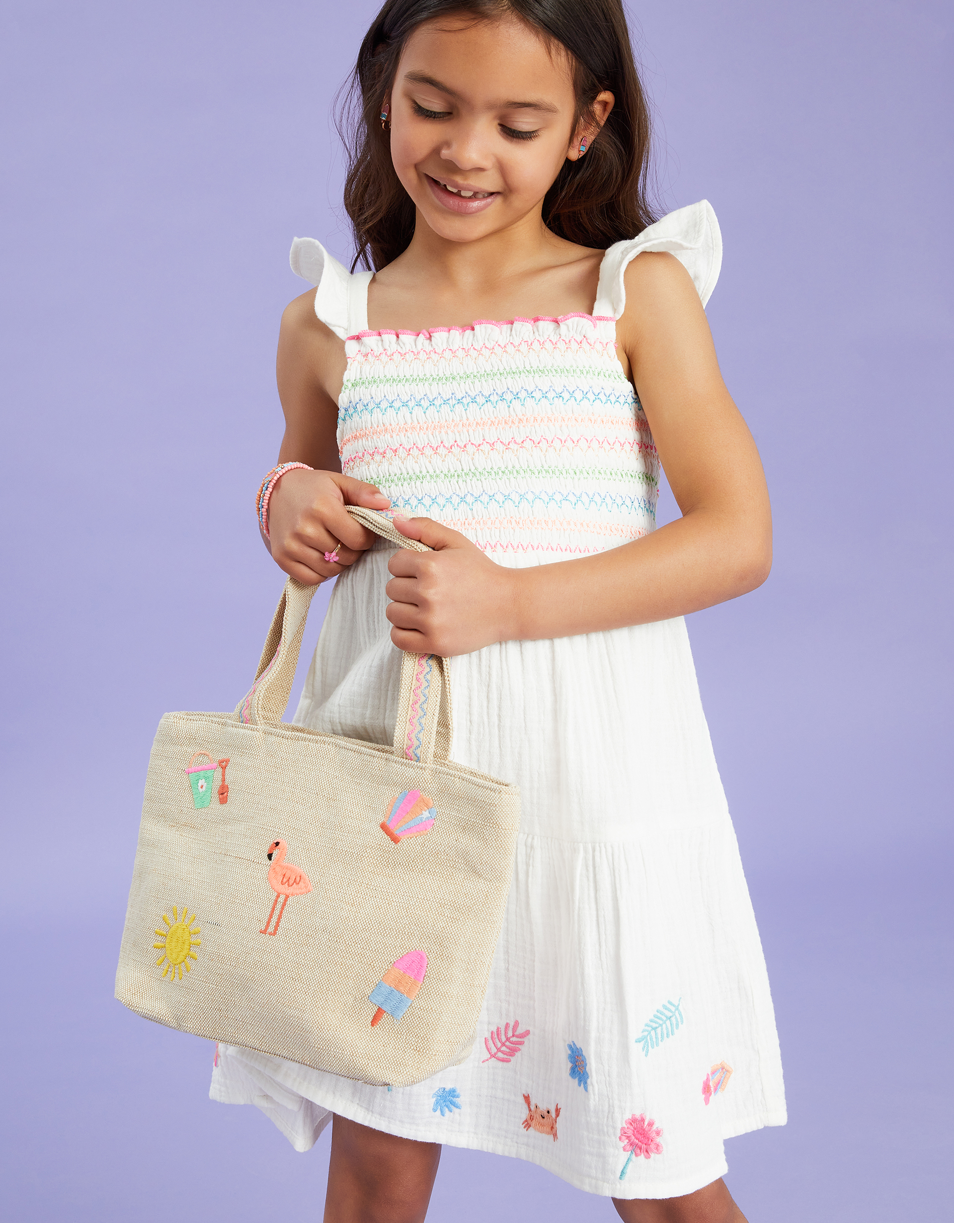 Red Girls Embroidered Shopper Bag - Accessorize