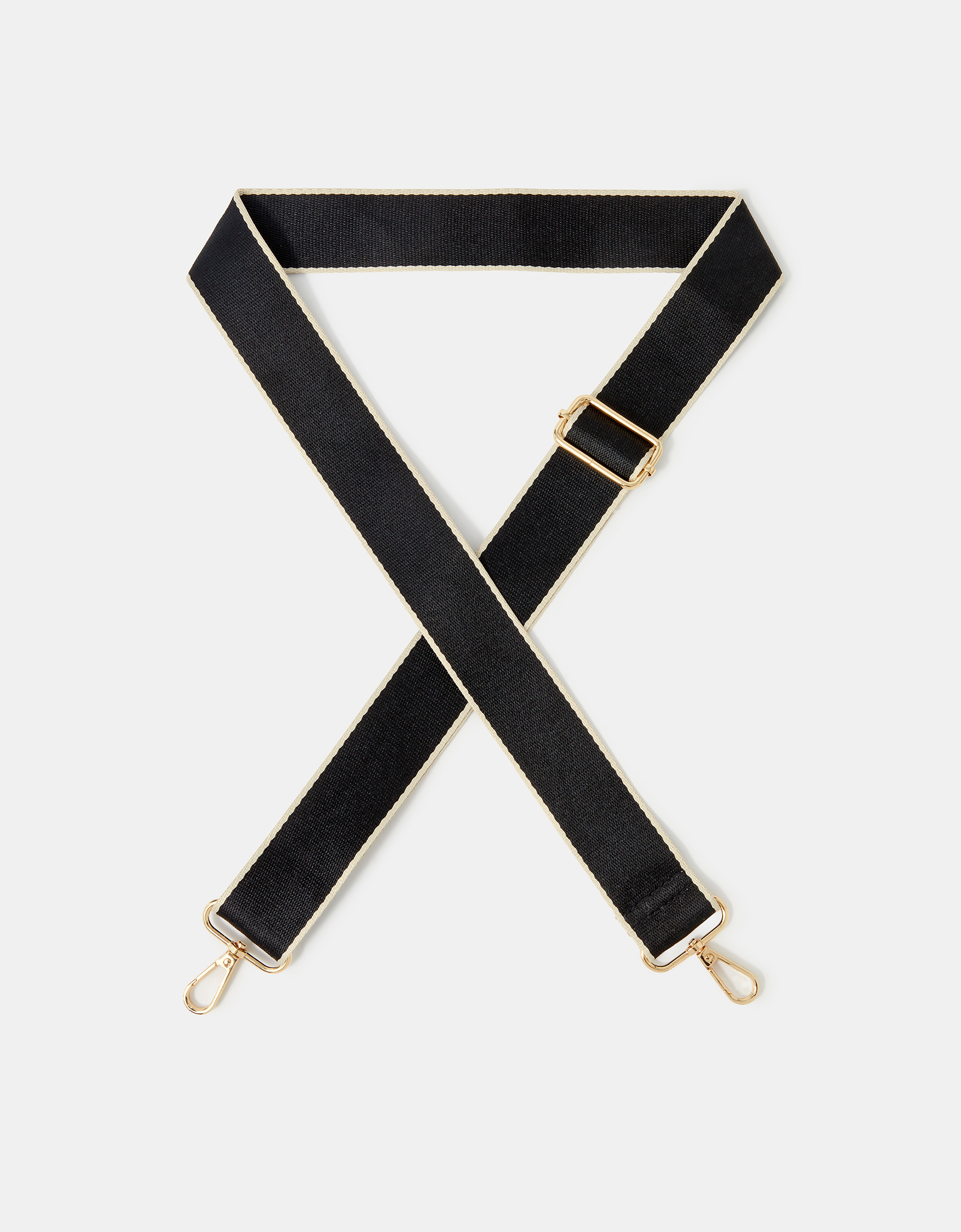 Contrast Edge Bag Strap Black - Accessorize