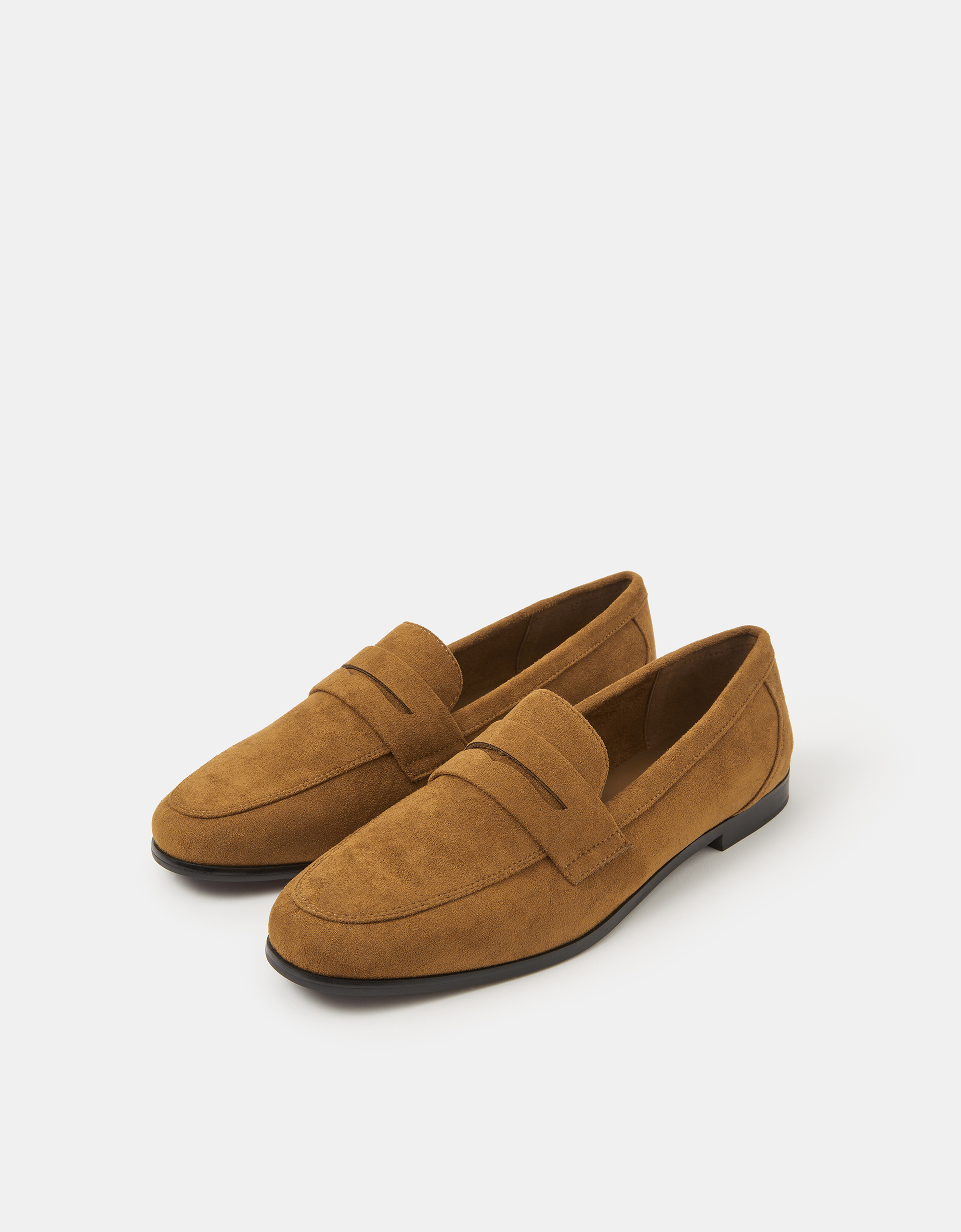 Faux Suede Loafers Tan, Size: 39 - Accessorize