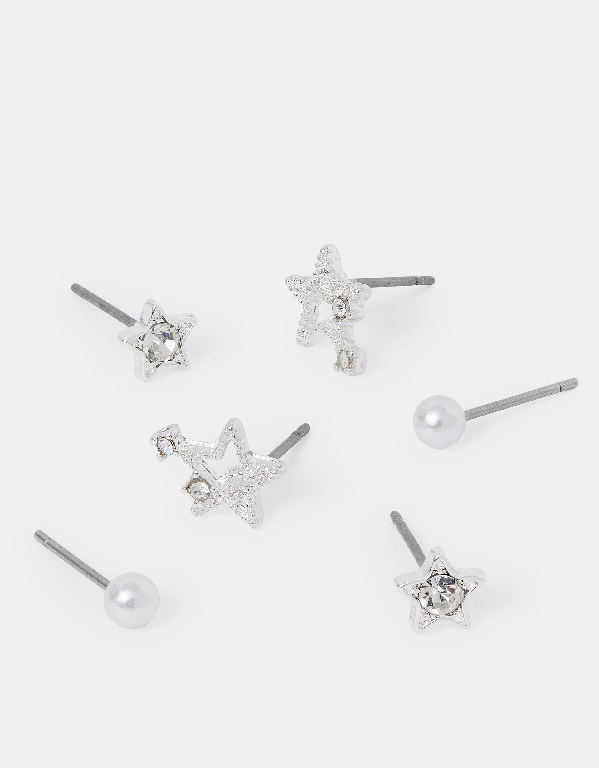 3-Pack Shooting Star Stud Earrings - Accessorize