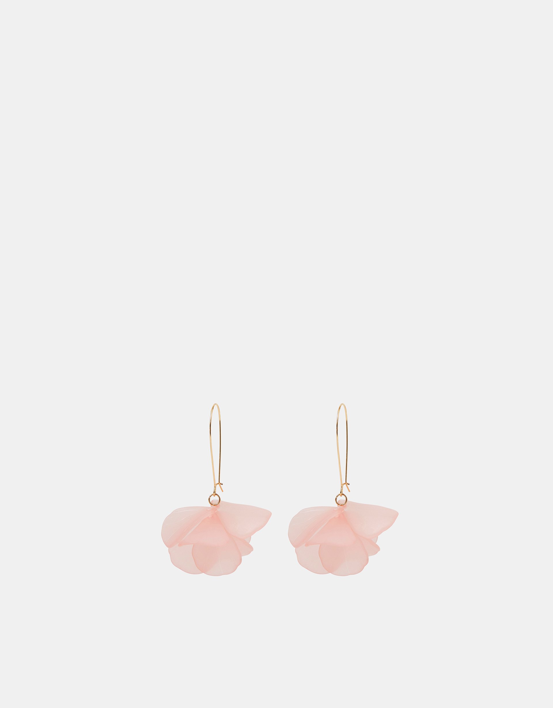 Accessorize Floral Frosted Flower Drop Earrings, Gold