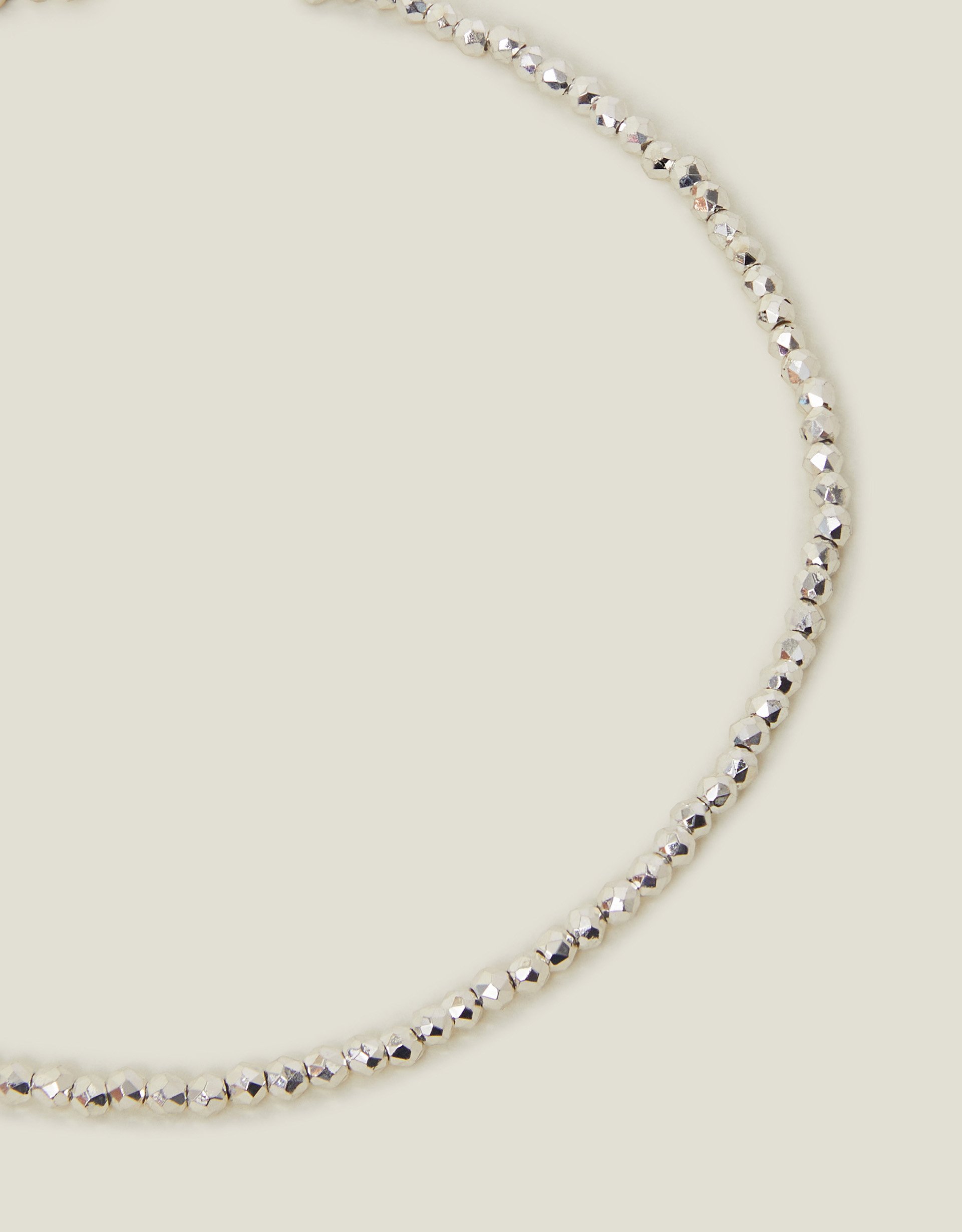 Multicolour Sterling Silver-plated Beaded Anklet - Accessorize