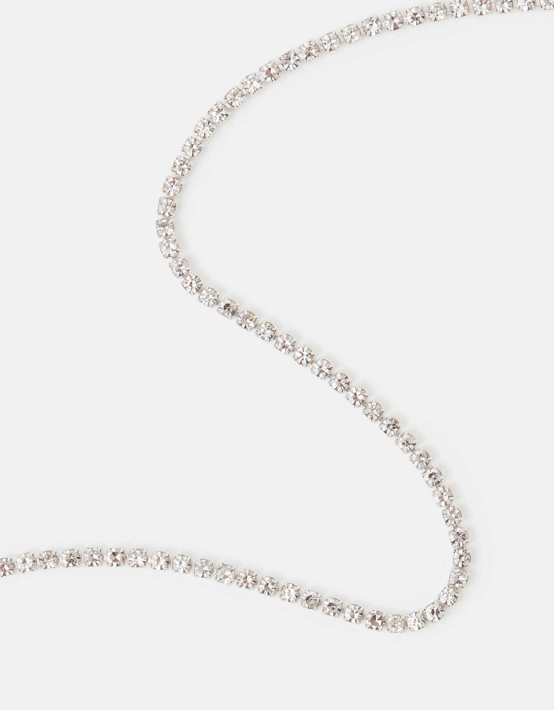 Accessorize Lace Sterling Silver-Plated Tennis Necklace