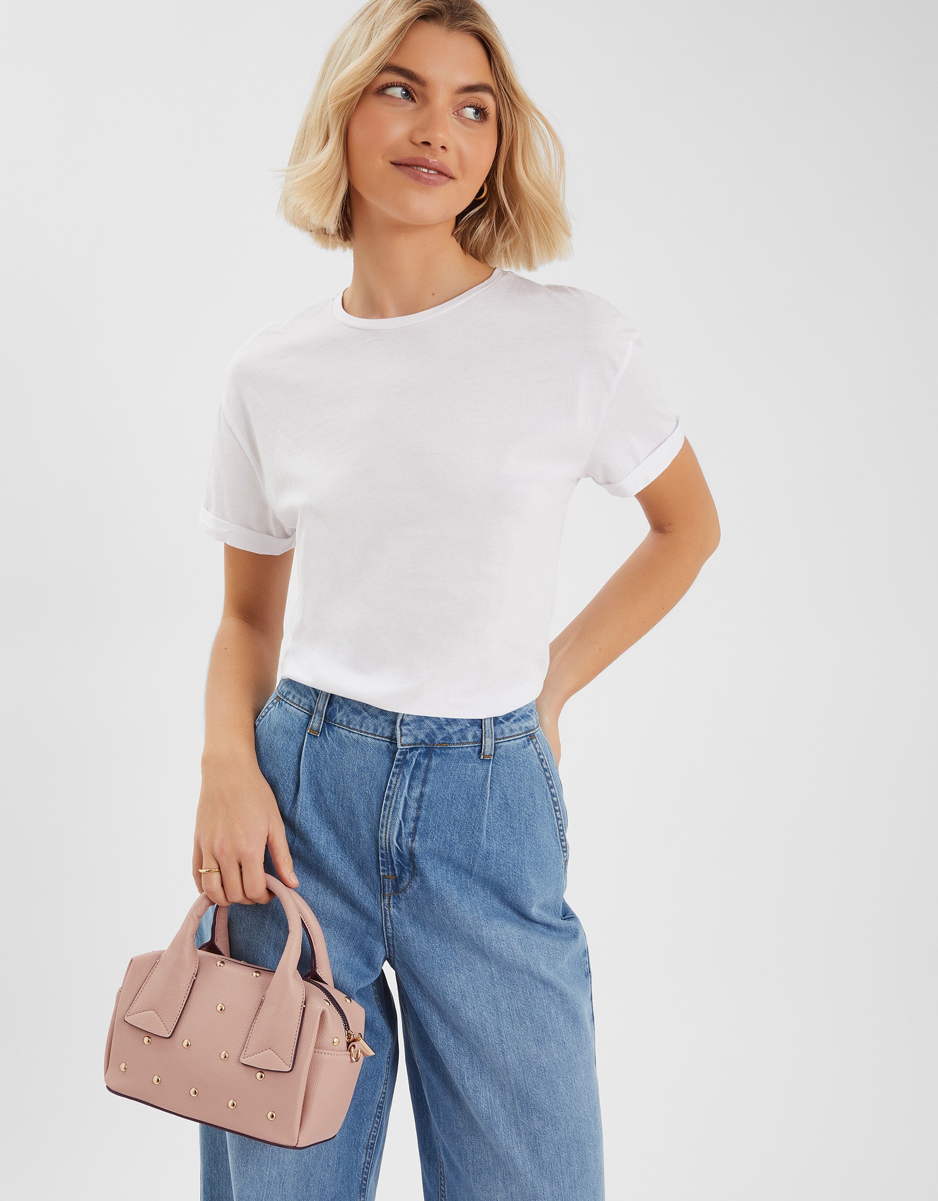 Gold Mini Stud Handbag - Accessorize