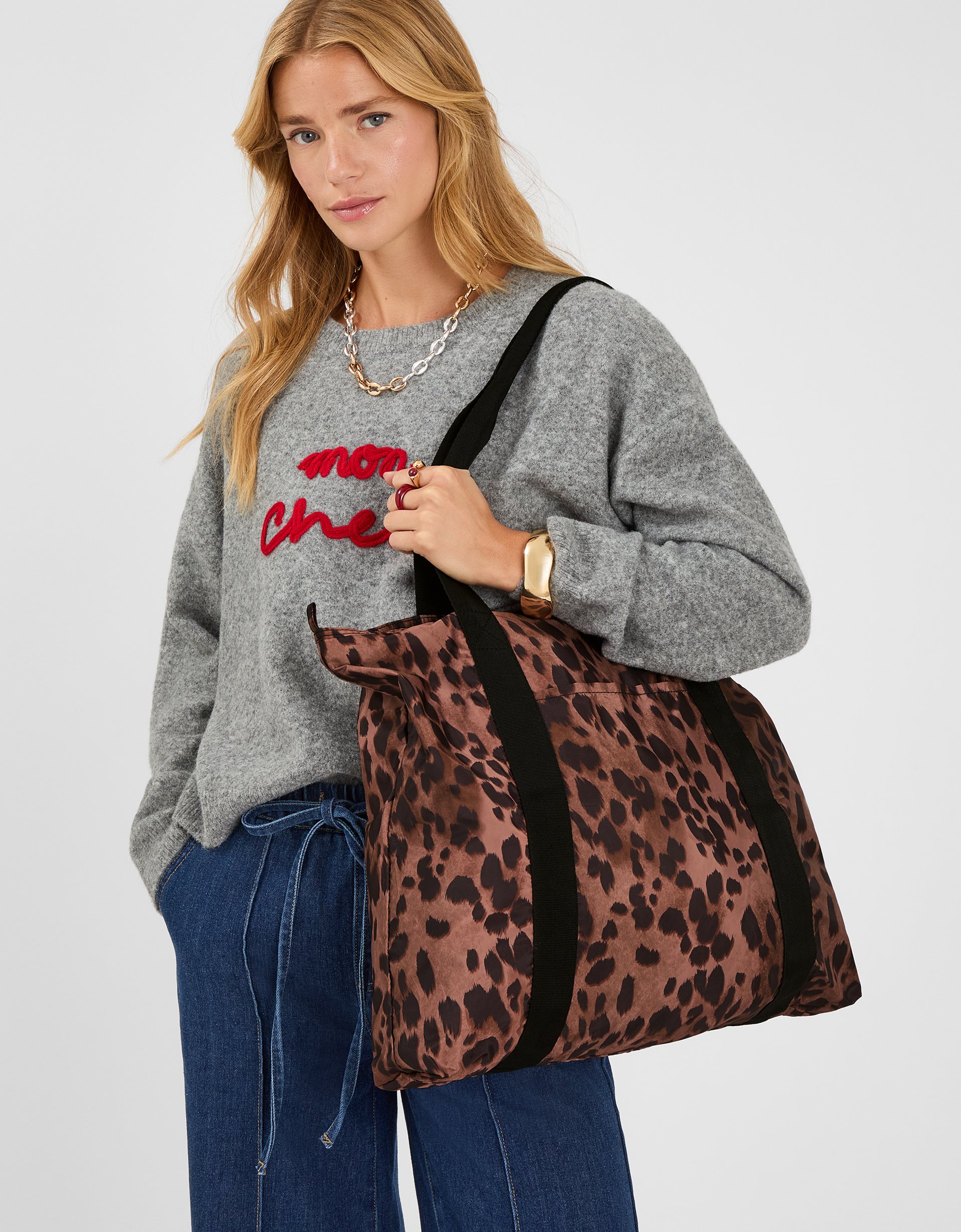 Animal Print Packable Tote Bag - Accessorize