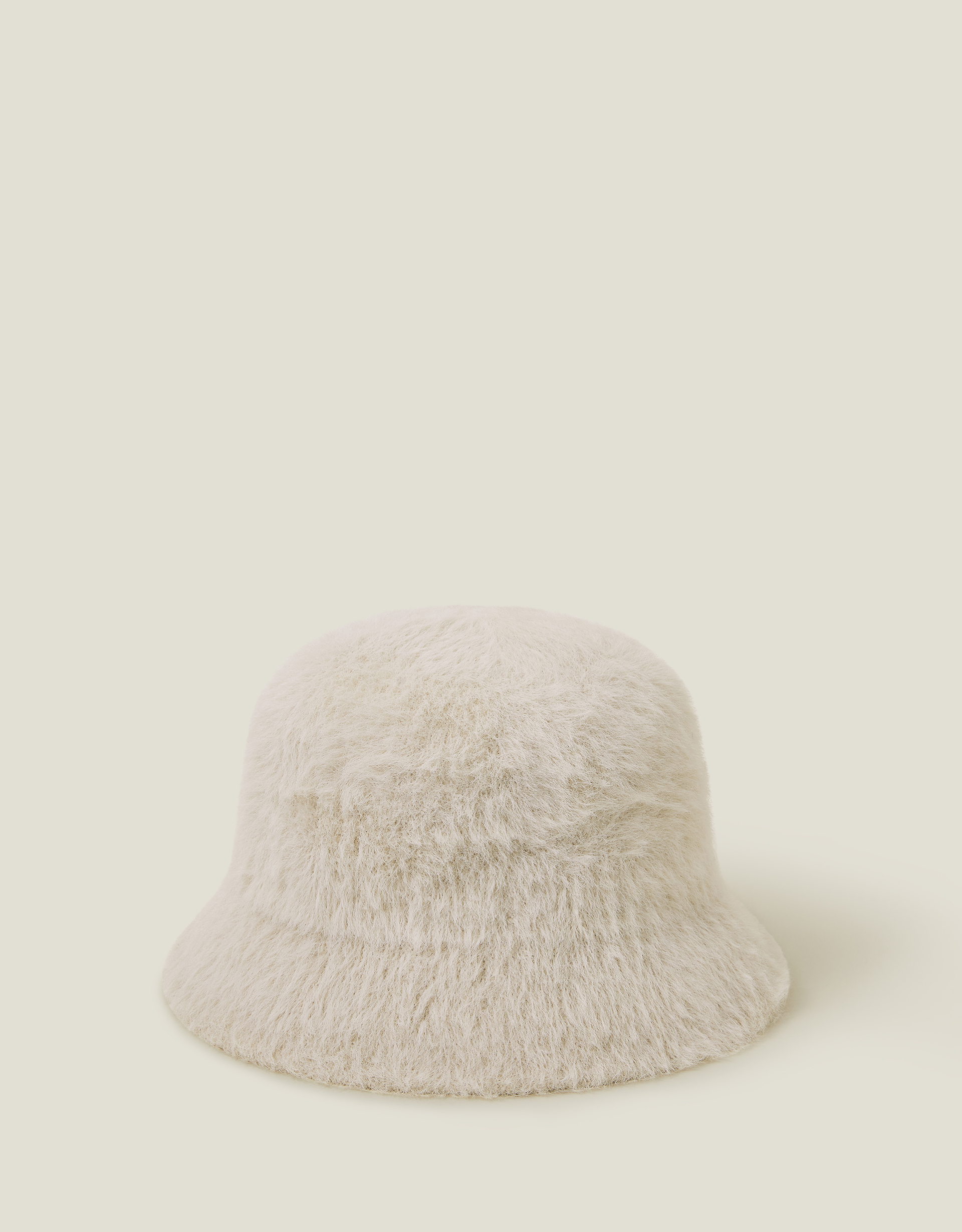 Accessorize Women's Fluffy Bucket Hat Natural, Size: One Size