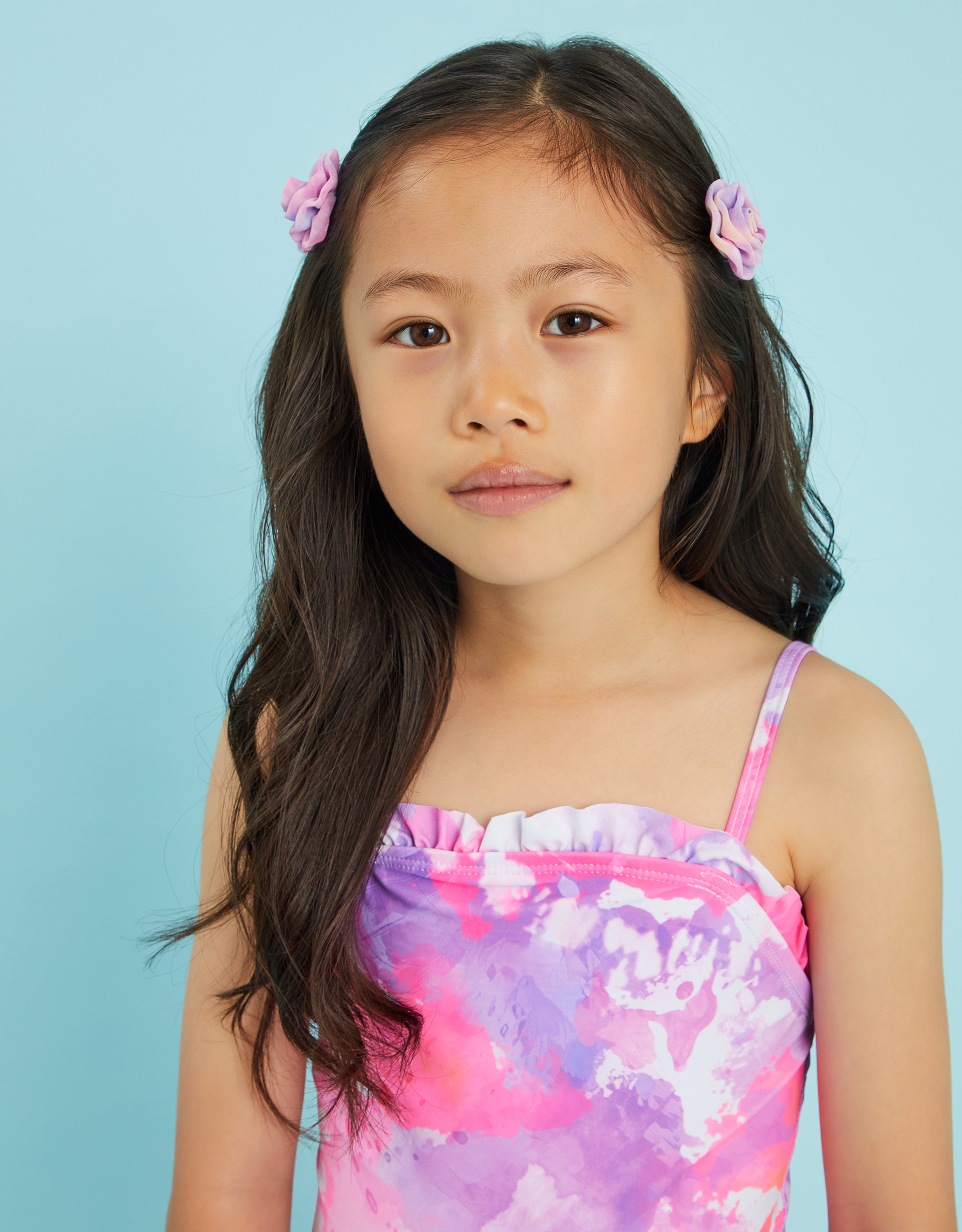 Rose 2-Pack Girls Fabric Flower Hair Clips - Accessorize
