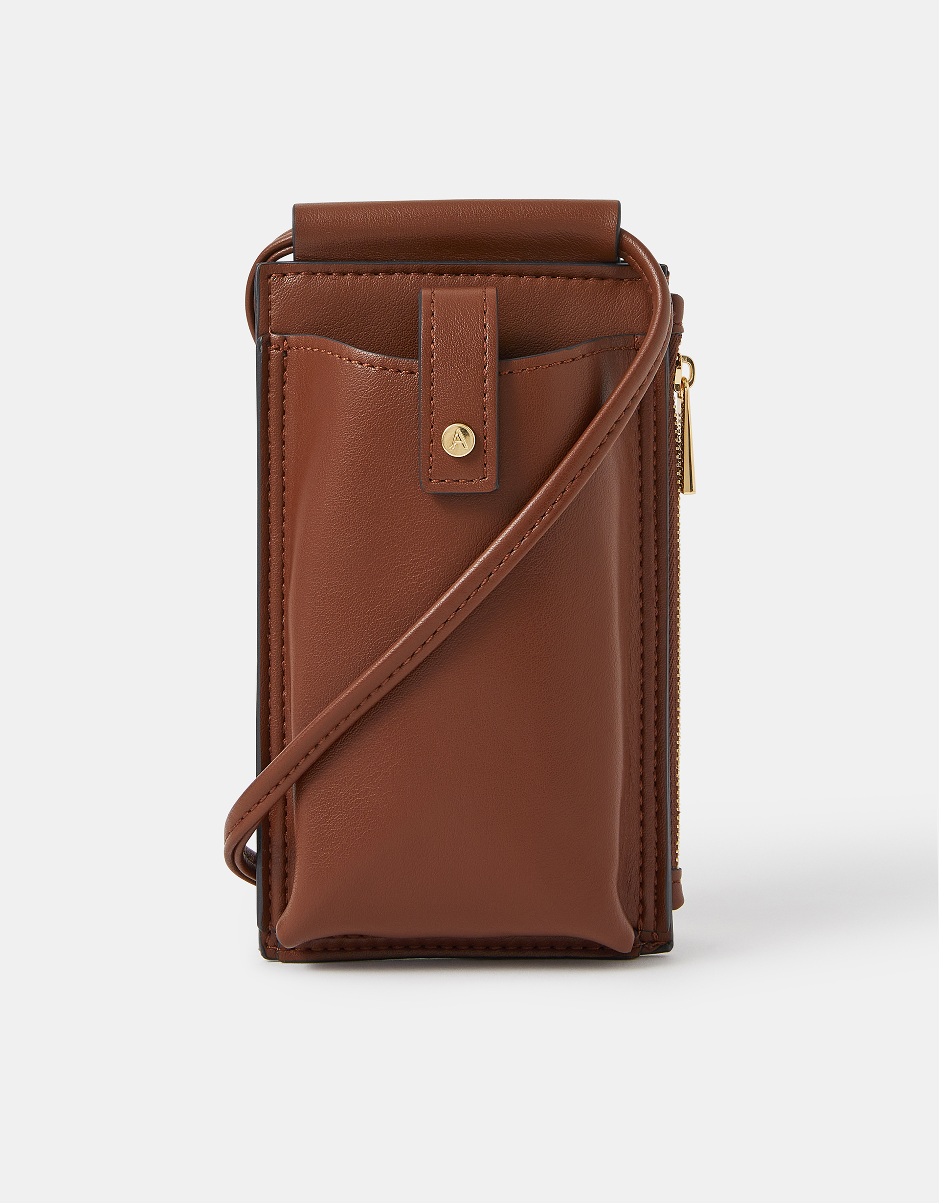Tab Pocket Phone Bag Tan - Accessorize