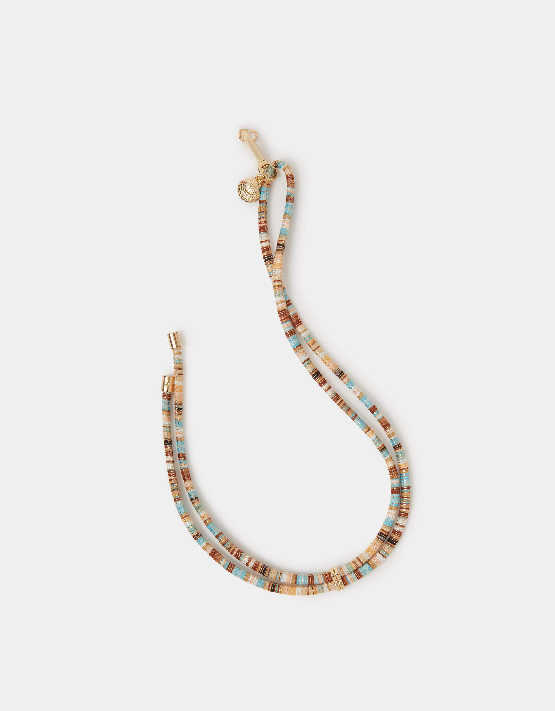 Gold Shell Charm Phone Strap - Accessorize