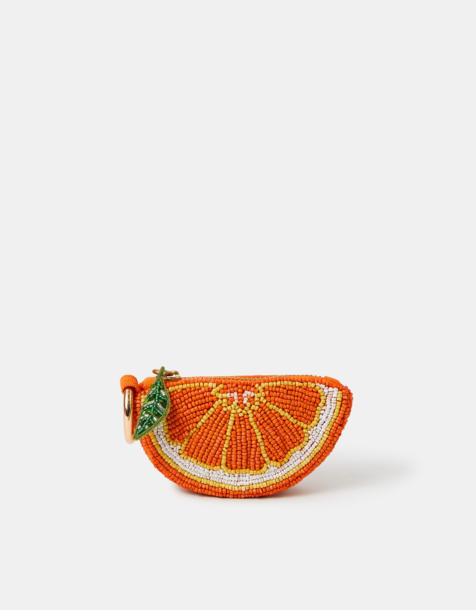 Embellished Orange Bag Charm - Accessorize