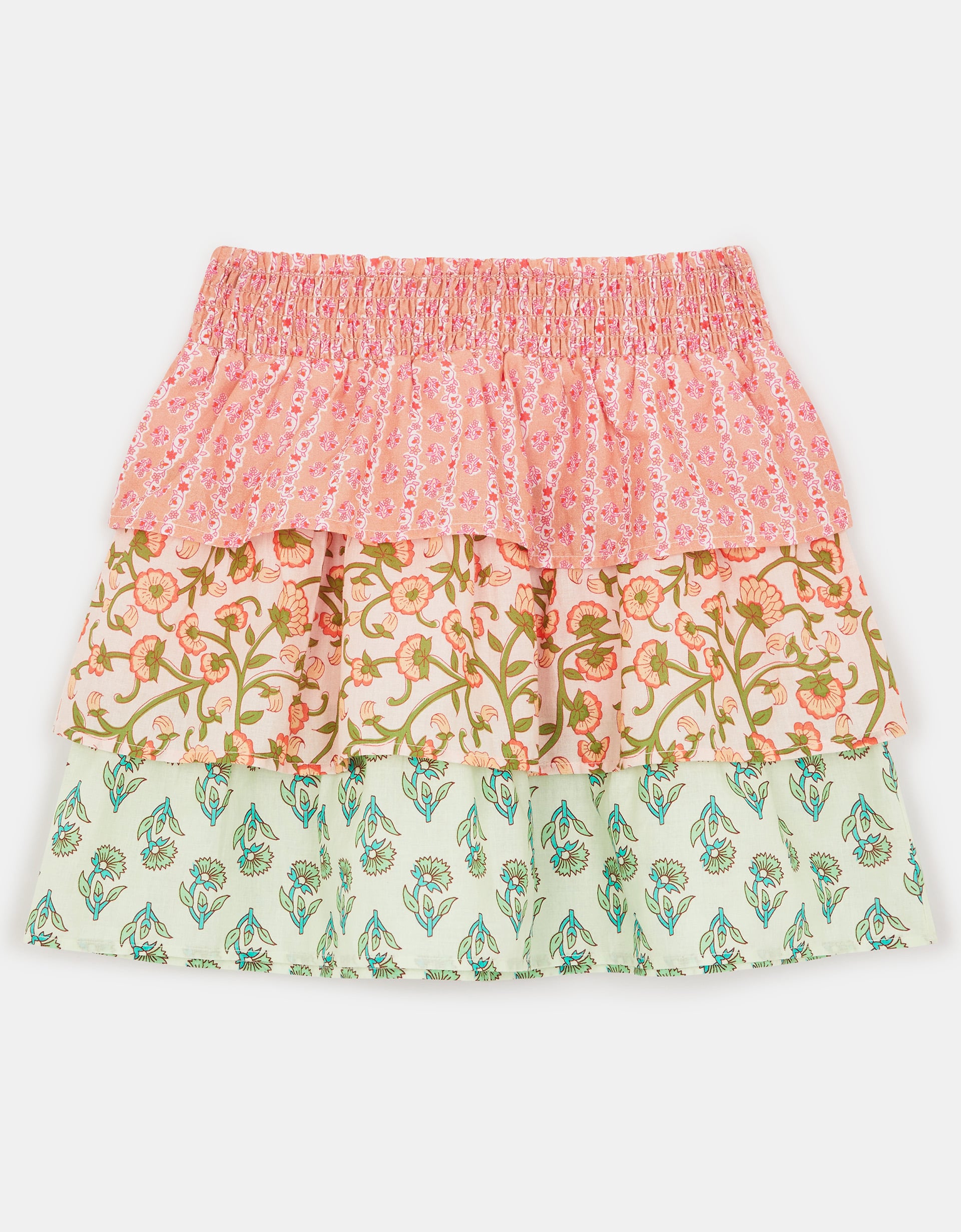 Accessorize Cotton Floral Girls Rara Skirt, Pink, Size: 5-6 Years