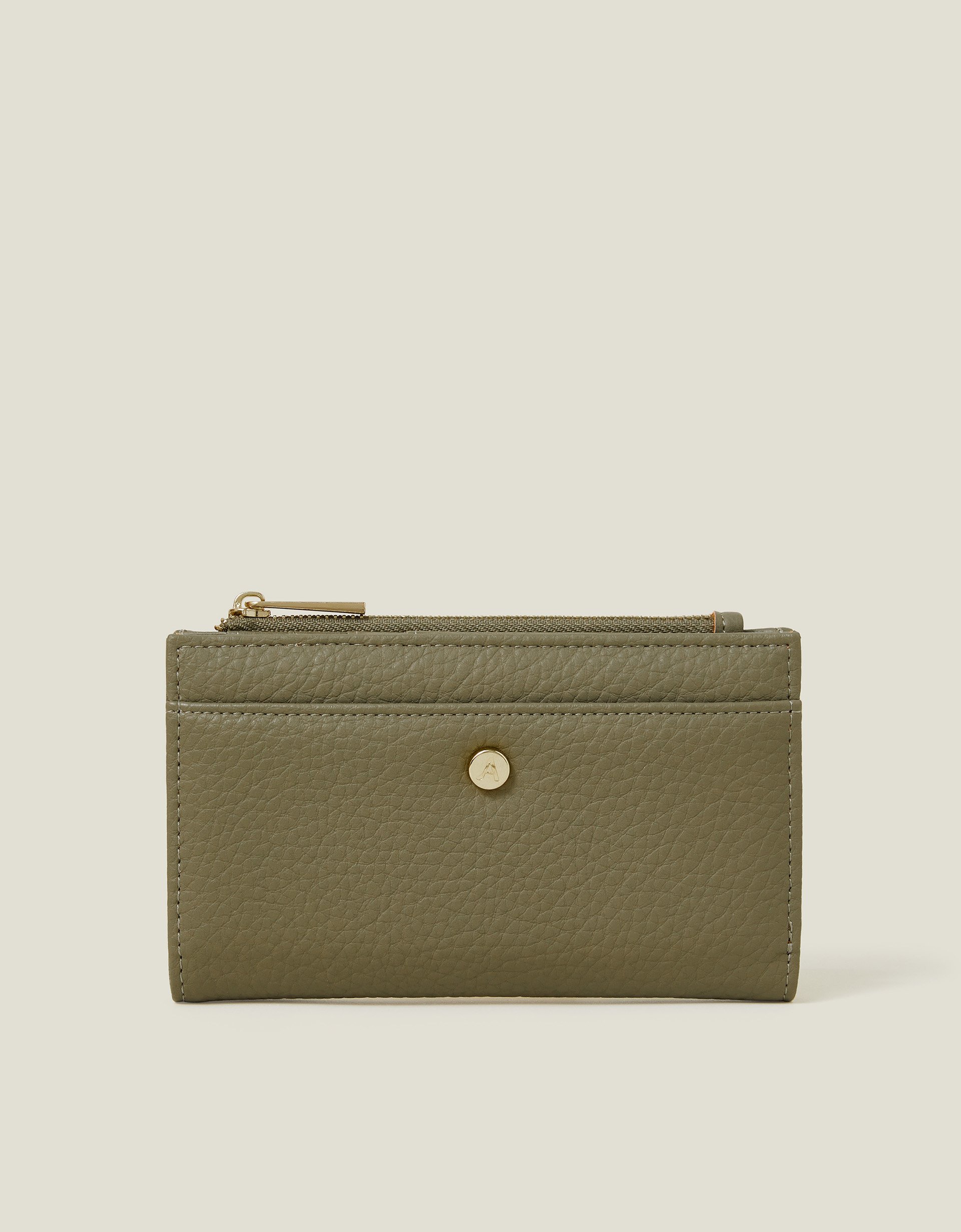 Fold-over Faux Leather Purse Green - Accessorize