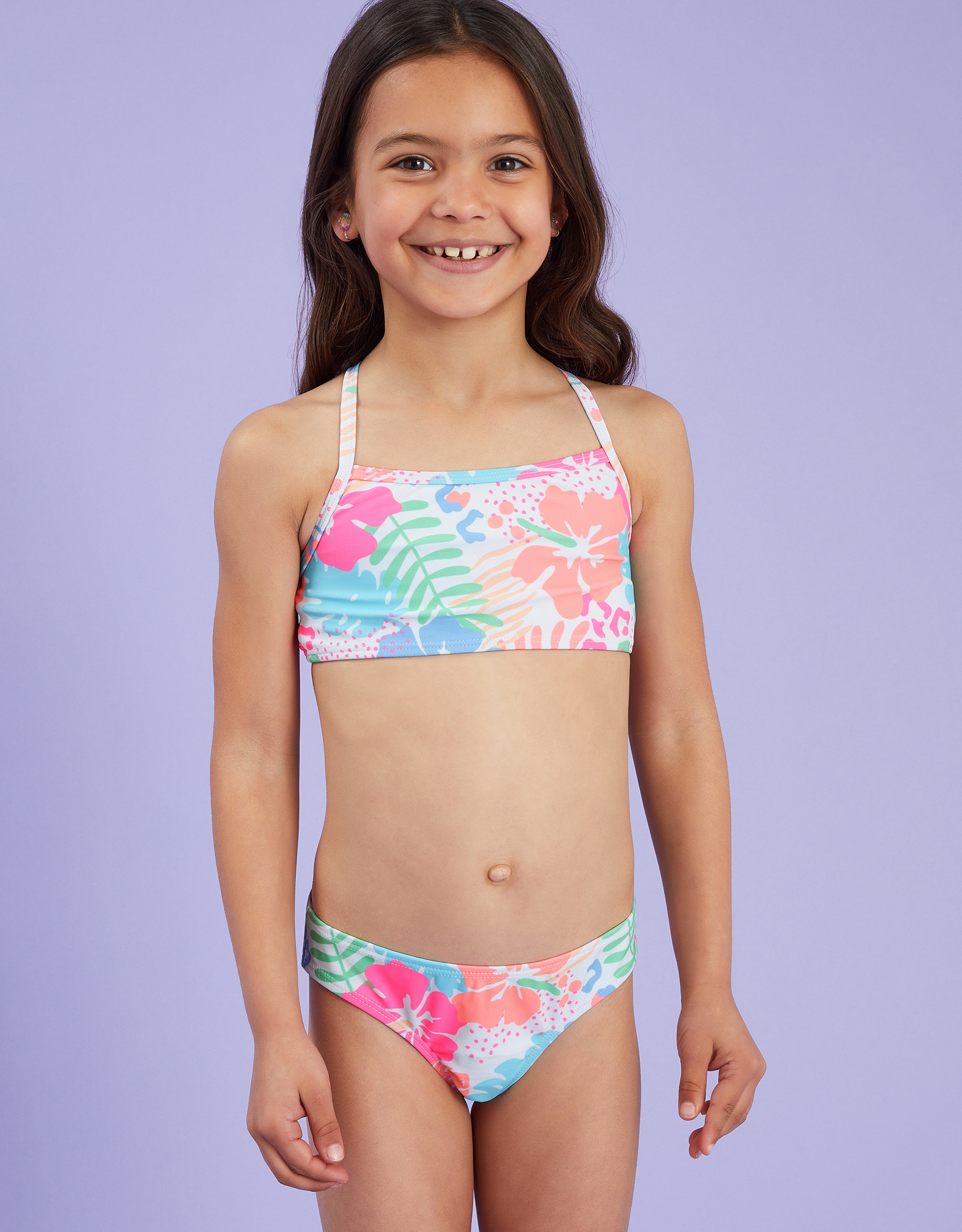 Tropical Print Bikini Set Multi, Size: 5-6 yrs - Accessorize