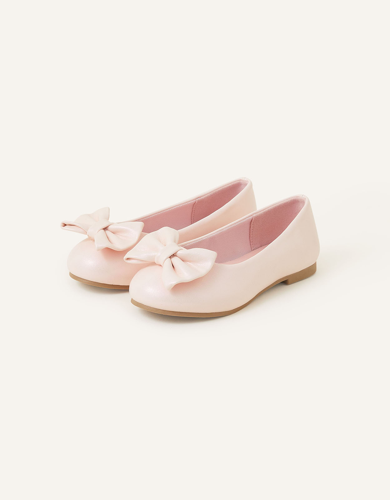 Bow Ballerina Flat Pink, Size: 9, Girl's - Accessorize
