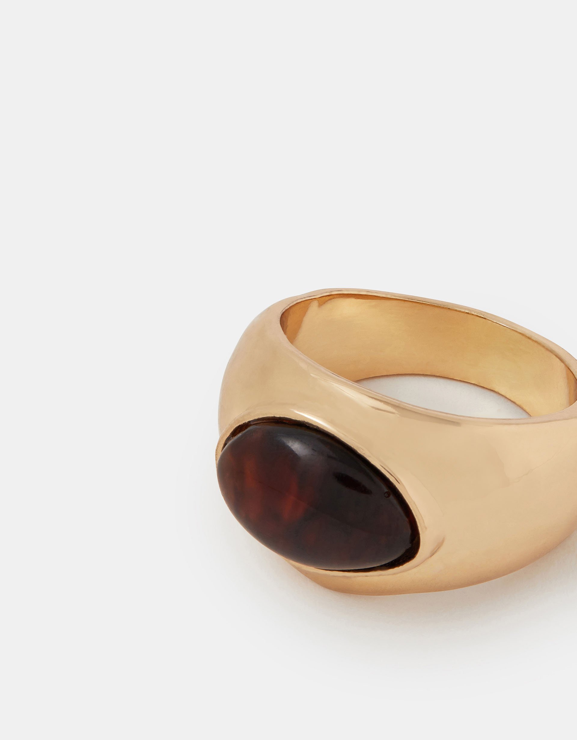 Resin Stone Ring Brown, Size: M - Accessorize