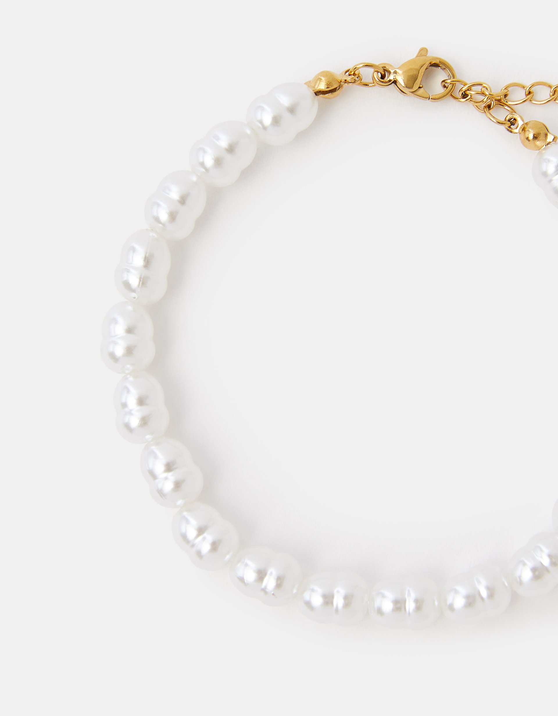 Stainless Steel Faux Pearl Bracelet - Accessorize