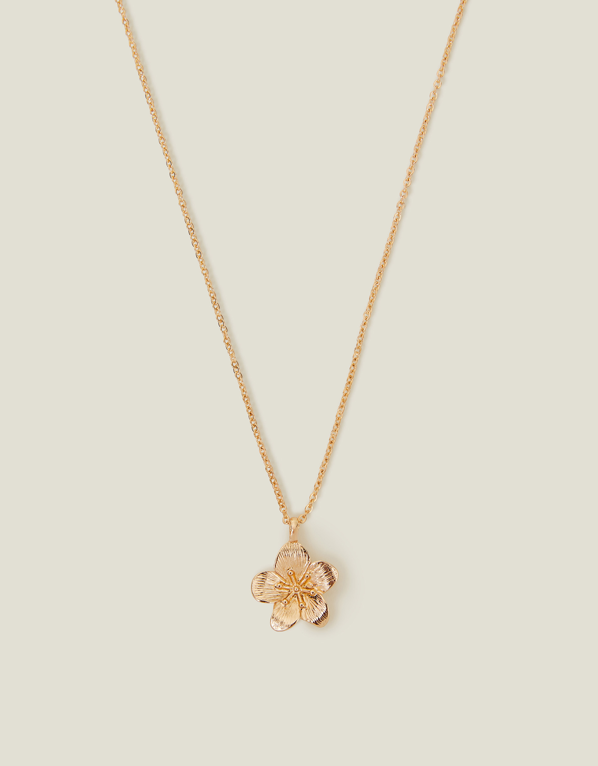 Gold Flower Pendant Necklace - Accessorize