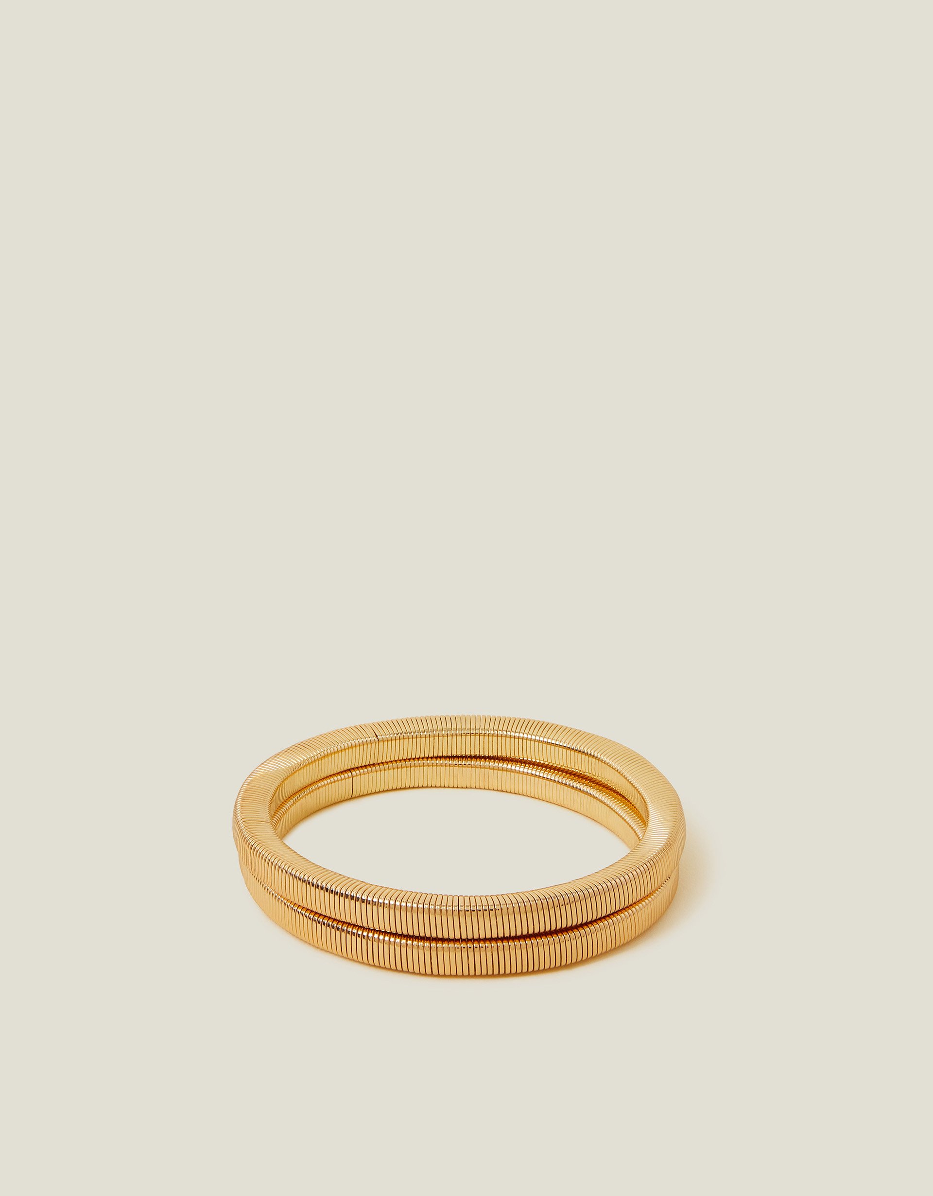 Gold 2-Pack Stretch Chain Bracelets, Size: 18cm, Women's - Accessorize
