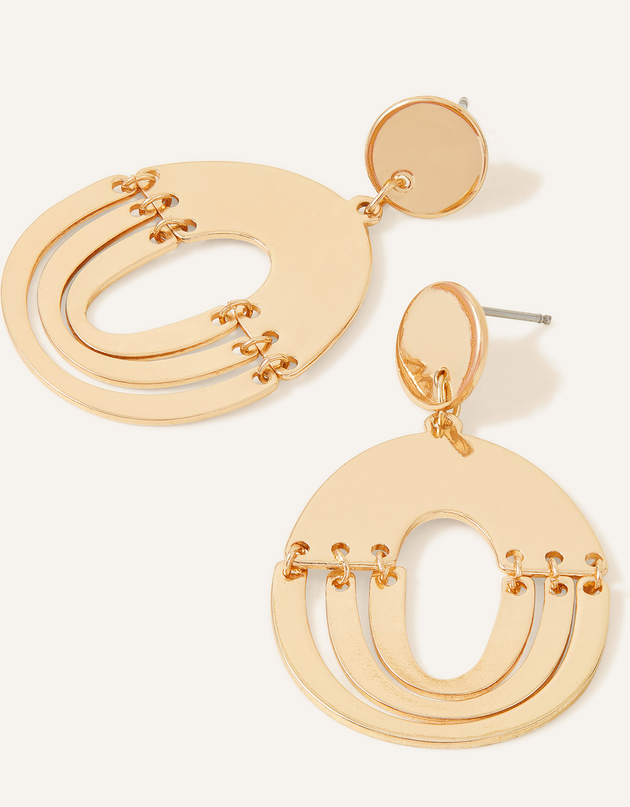 Accessorize Women's Oval Cut Out Drop Earrings