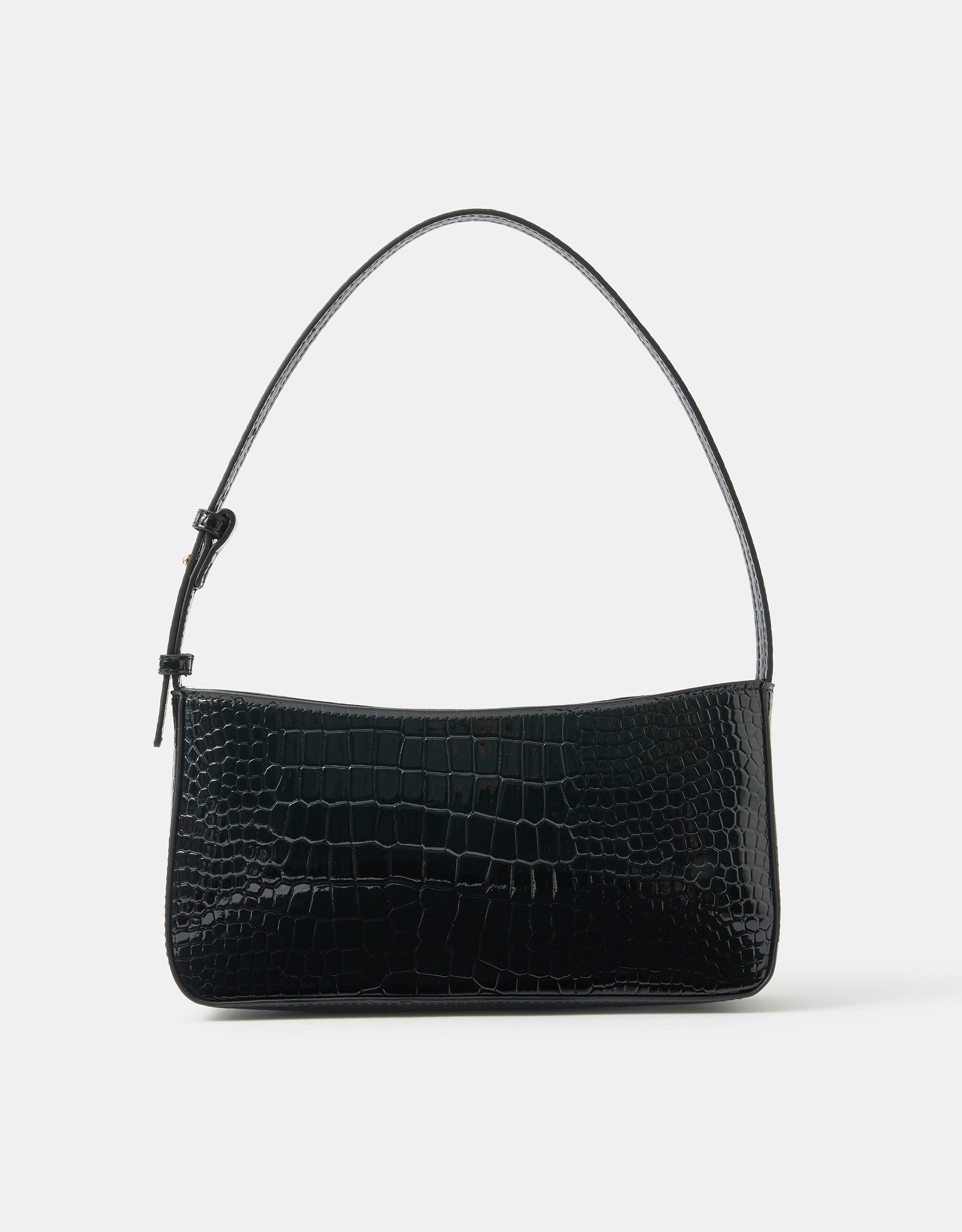 Faux Croc Shoulder Bag - Accessorize
