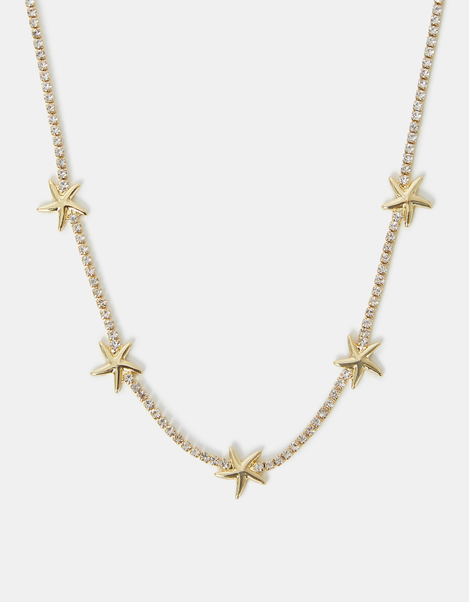 14ct Gold-plated Starfish Necklace - Accessorize