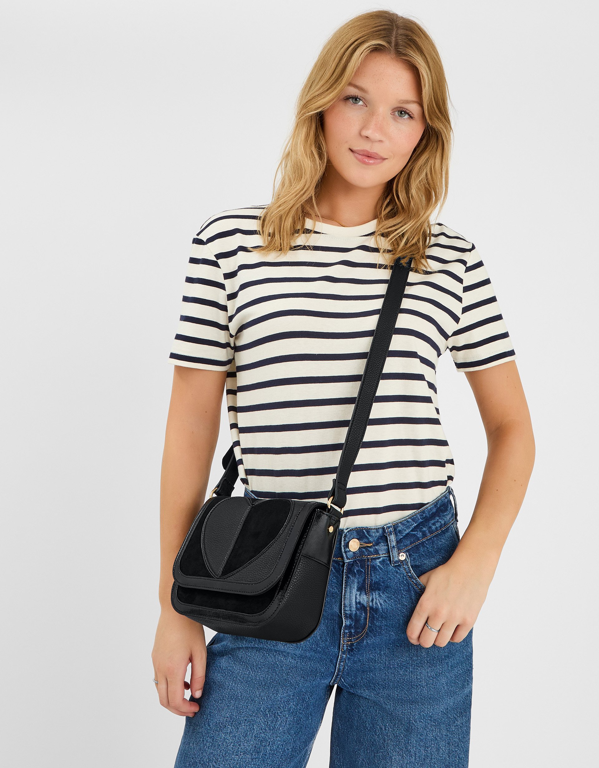 Heart Patch Crossbody Bag - Accessorize