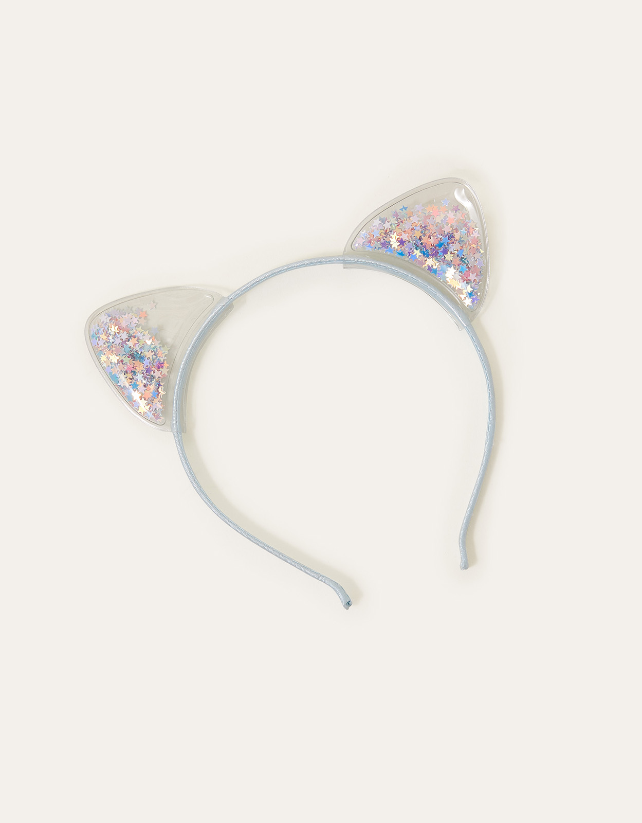 Accessorize Girl's Blue/Pink Shake Sequin Cat Ear Headband, Size: One Size