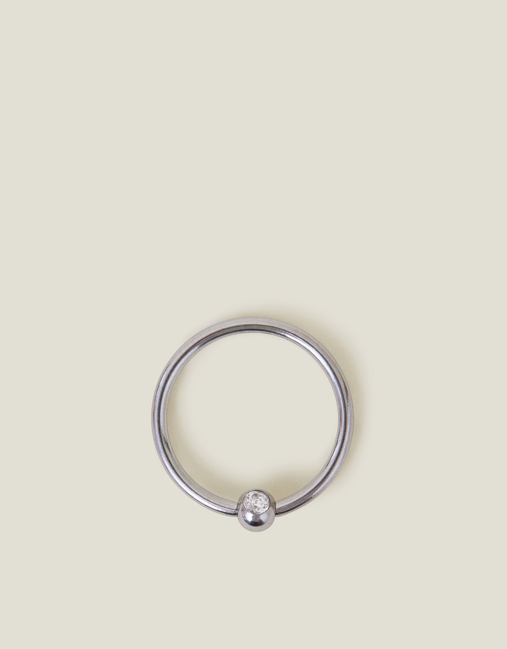 Multicolour Platinum-plated Surgical Steel Belly Ring - Accessorize