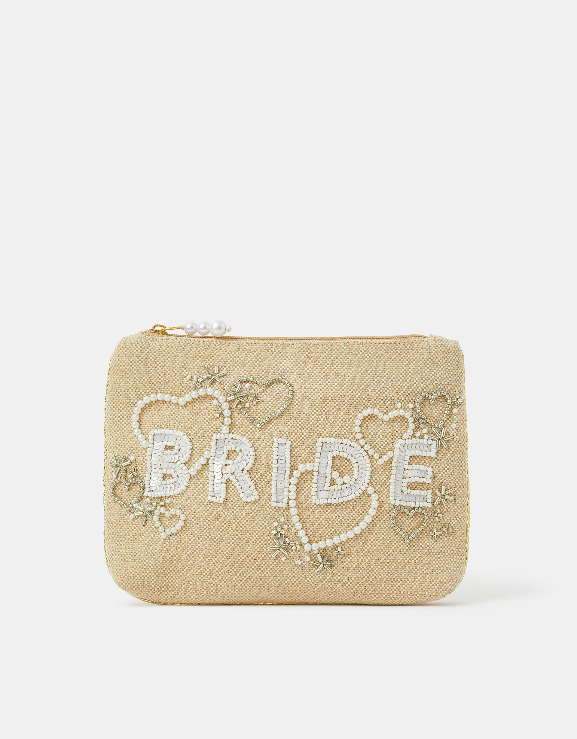 Accessorize Cotton Bride Canvas Pouch