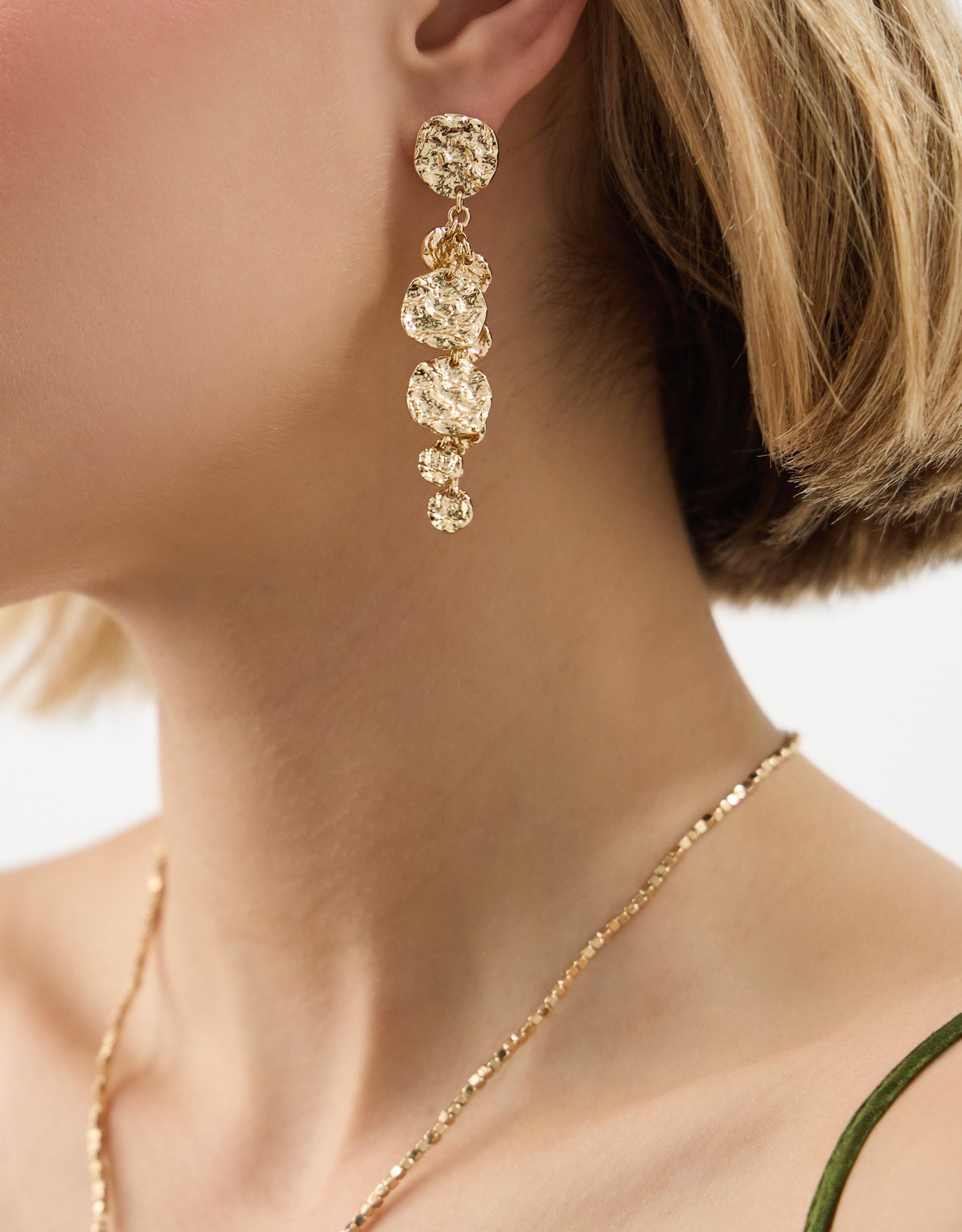 Accessorize Molten Coin Drop Earrings