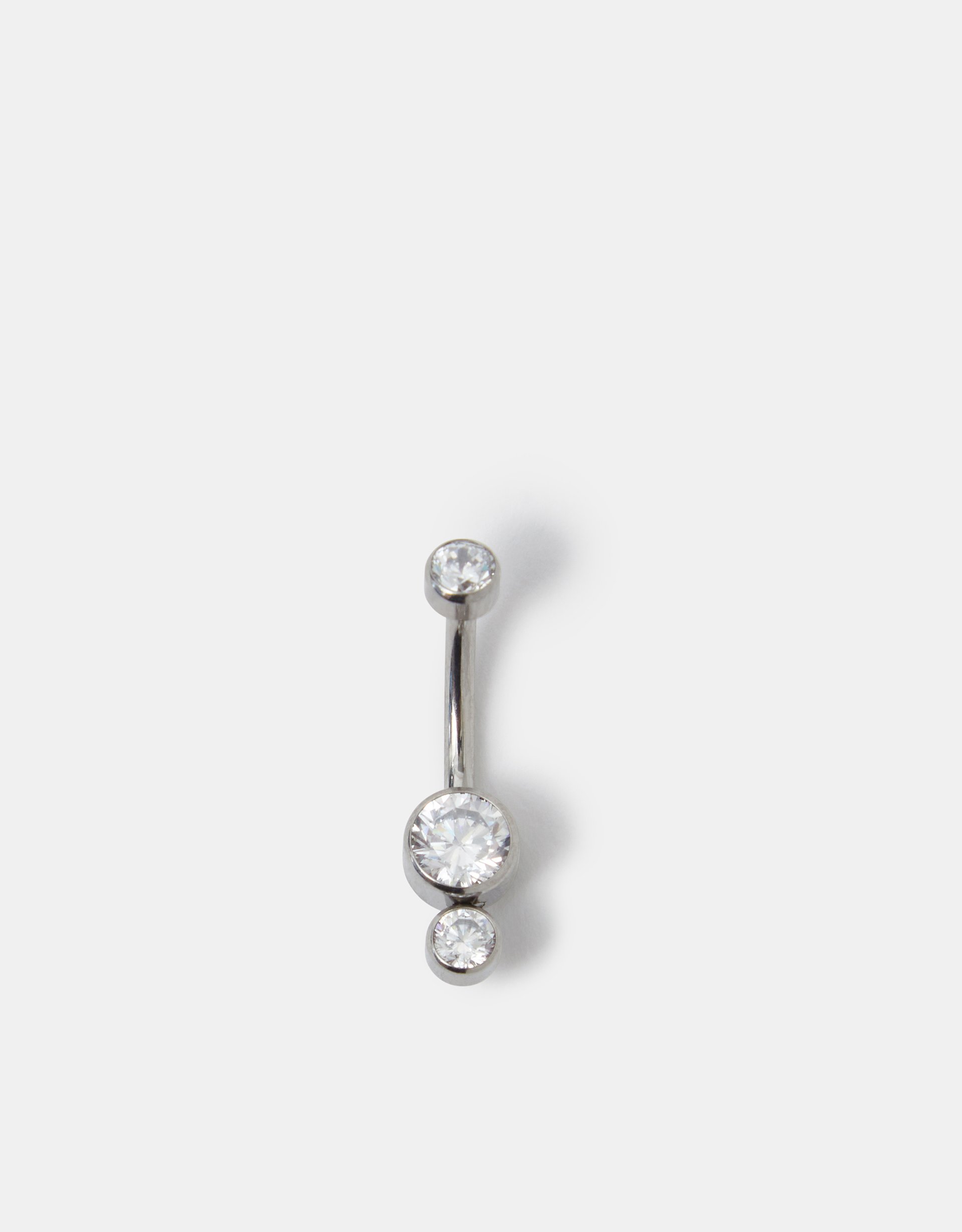 Tan Titanium Diamanté Belly Bar - Accessorize