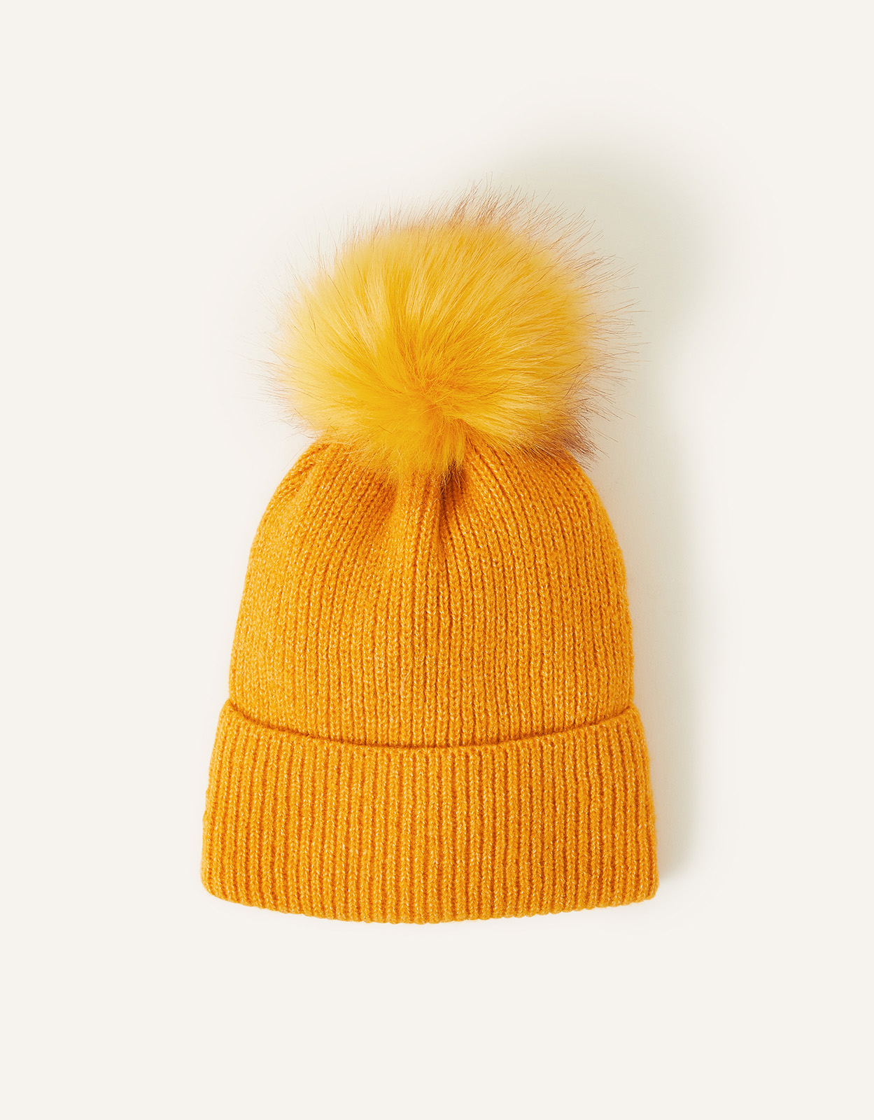 Accessorize Knit Pom-Pom Beanie Orange