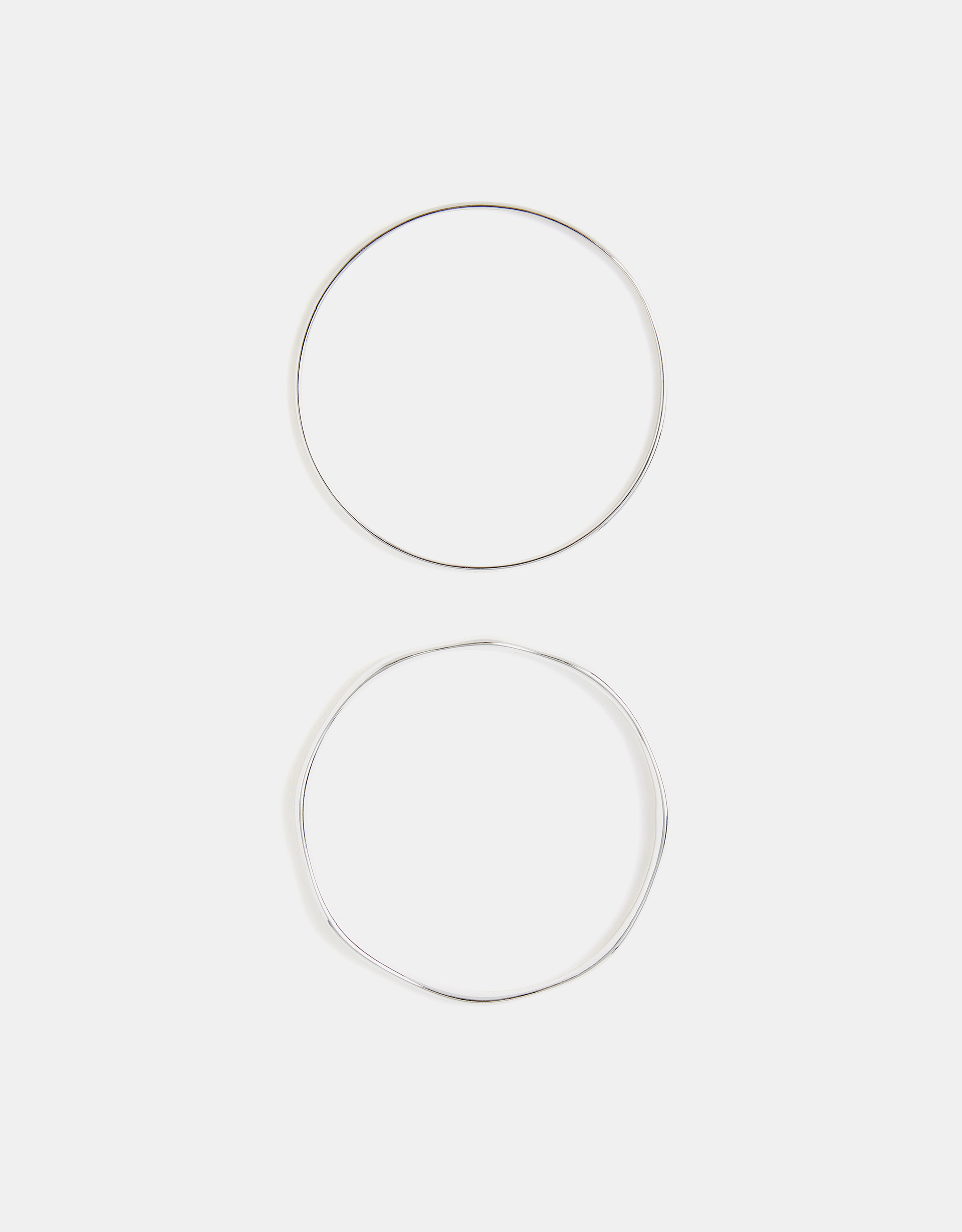 Accessorize 2-Pack Sterling Silver-Plated Bangles, Red
