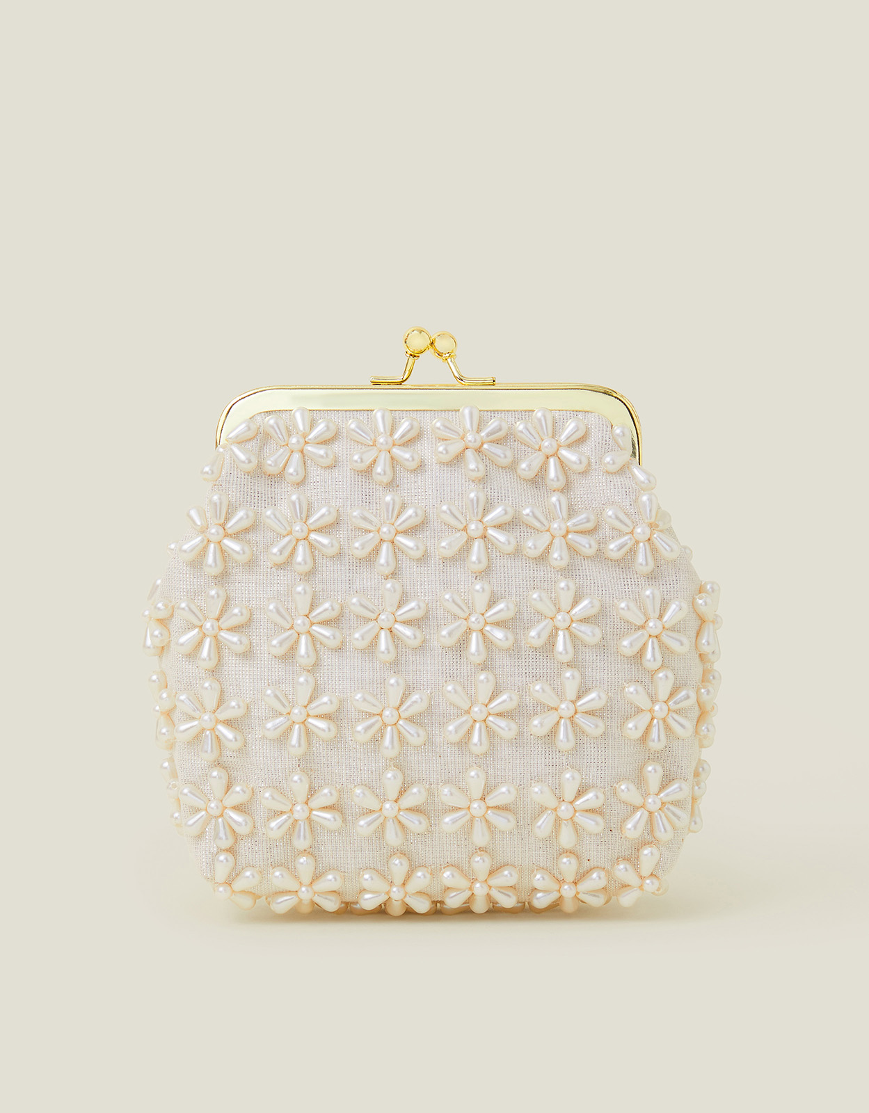 Pearl Flower Clip Frame Mini Bag - Accessorize