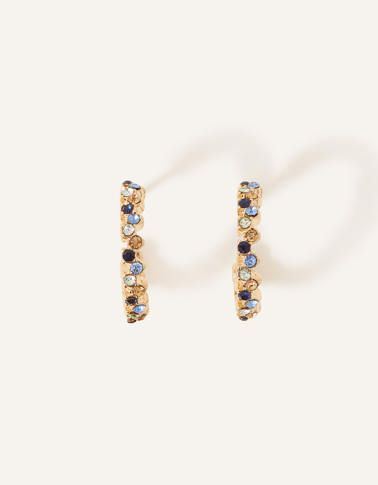 Accessorize Women's Tiny Gem Hoop Earrings