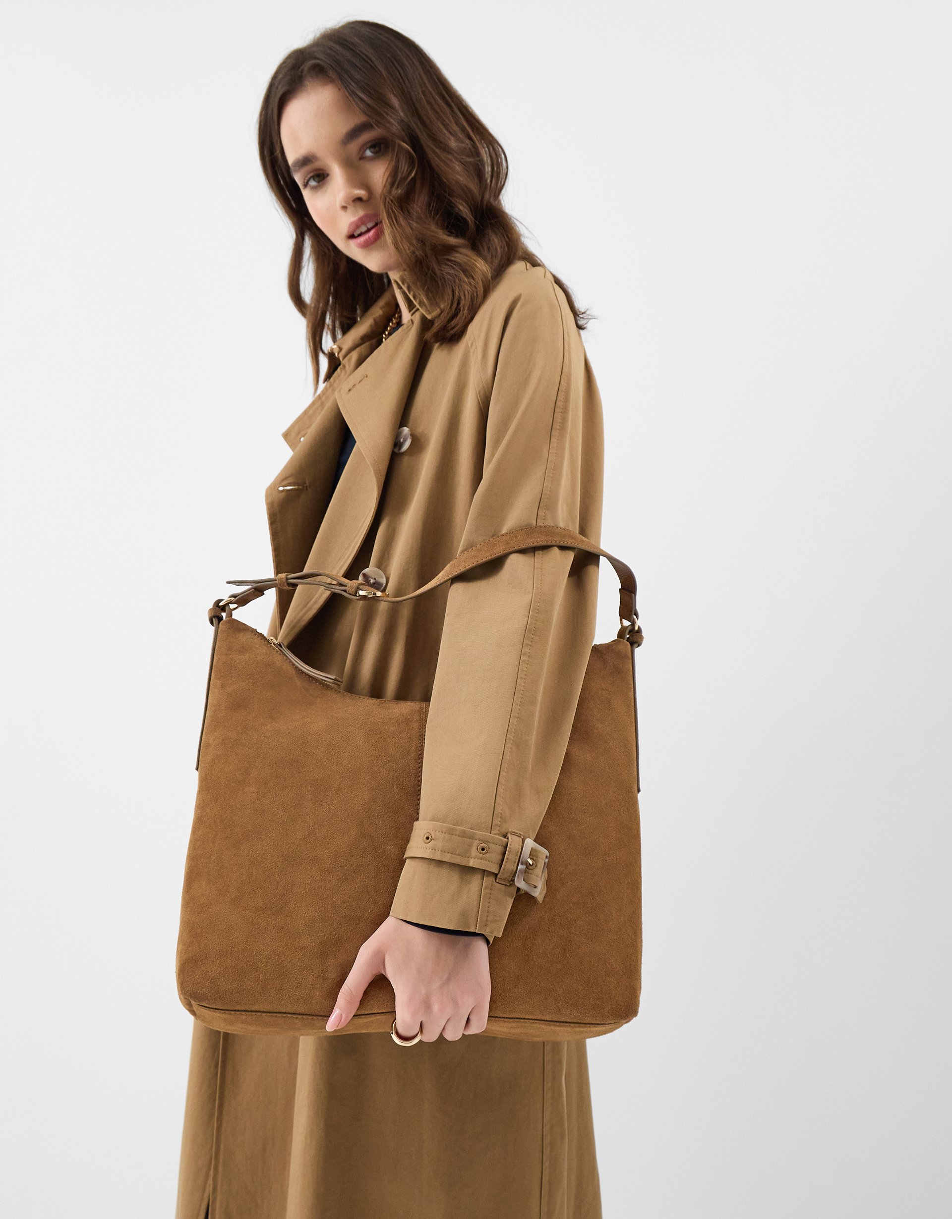 Slouchy Suede Shoulder Bag - Accessorize