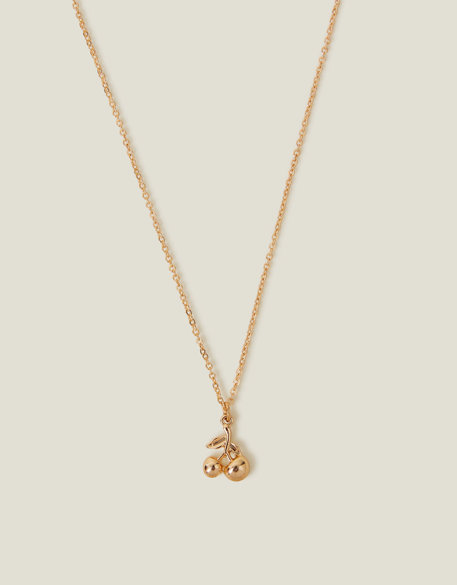 Gold Cherry Pendant Necklace - Accessorize