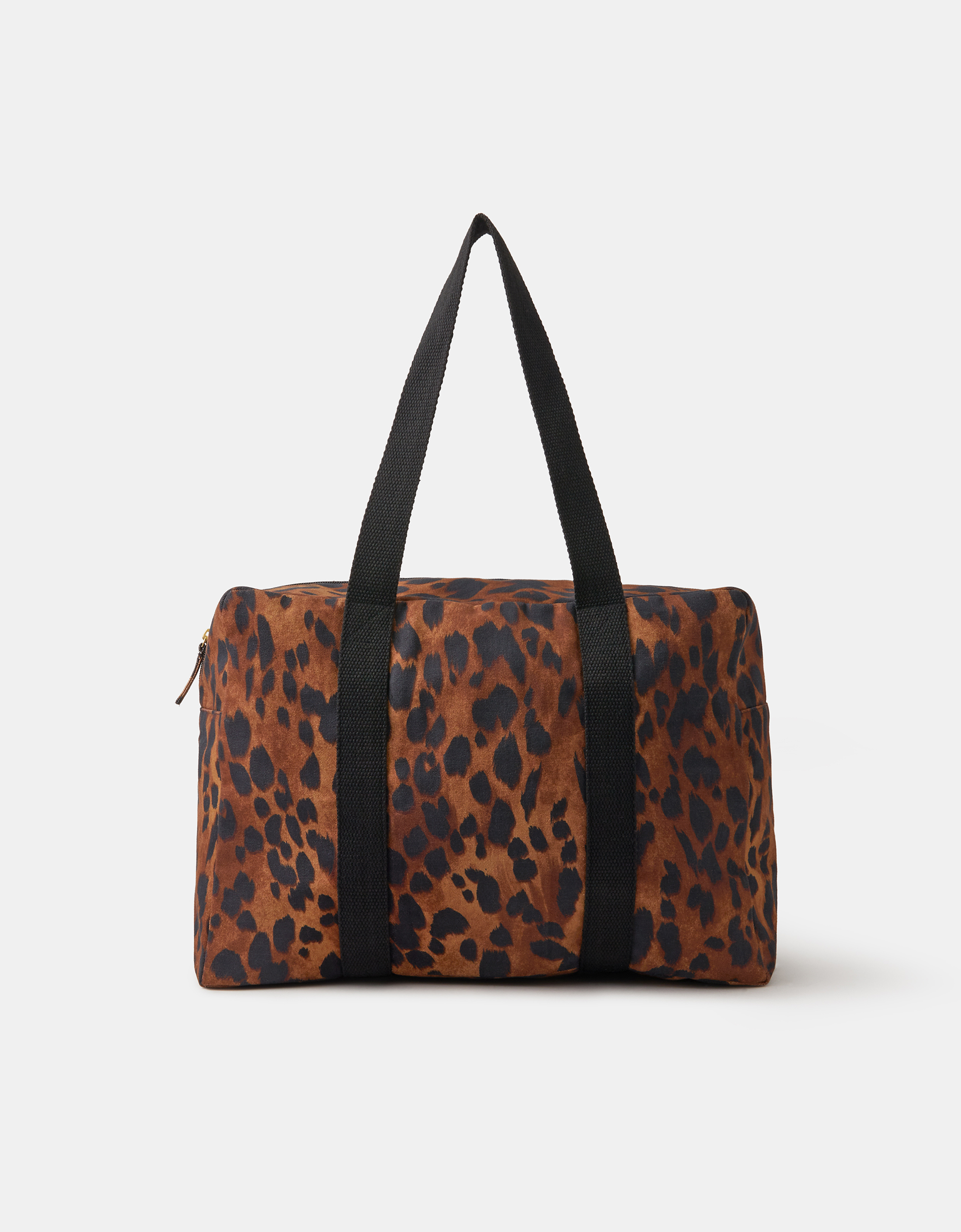 Leopard Print Canvas Weekend Bag - Accessorize