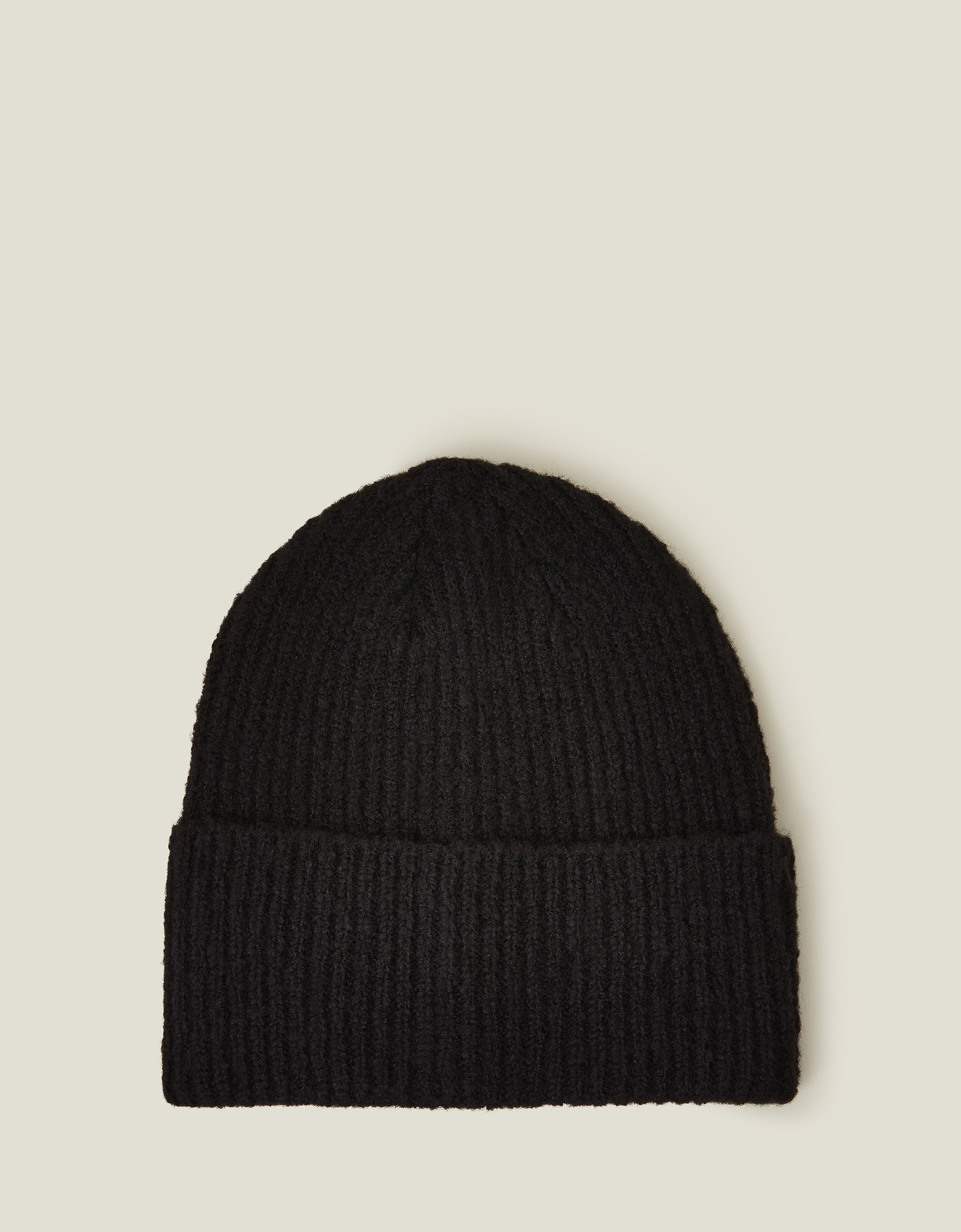 Soho Knit Beanie Hat Black, Size: 22x8cm - Accessorize