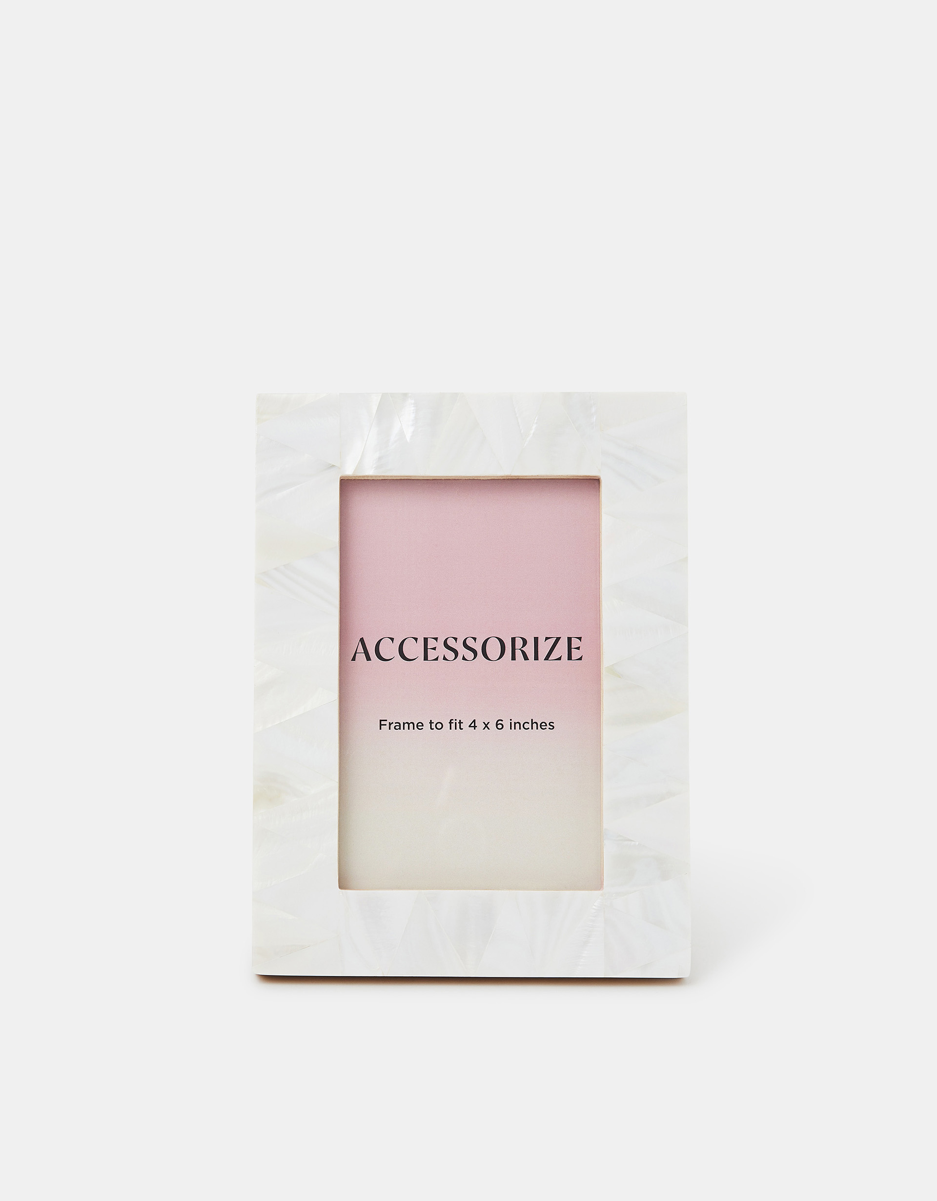 White Mother Of Pearl Photo Frame, Size: 4x6inches - Accessorize