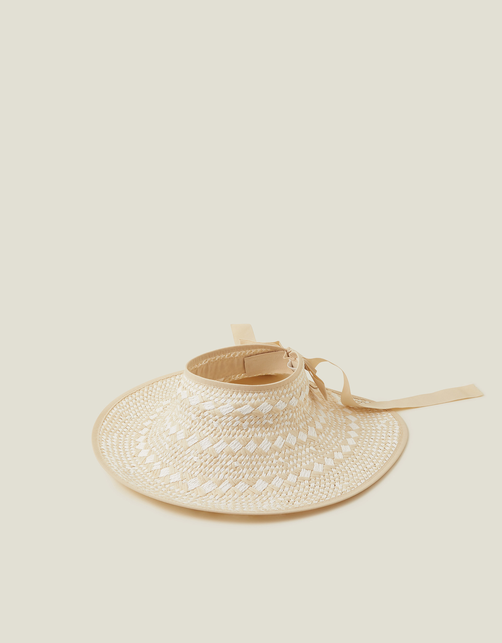 Large Tie-back Sun Visor White, Women's - Accessorize
