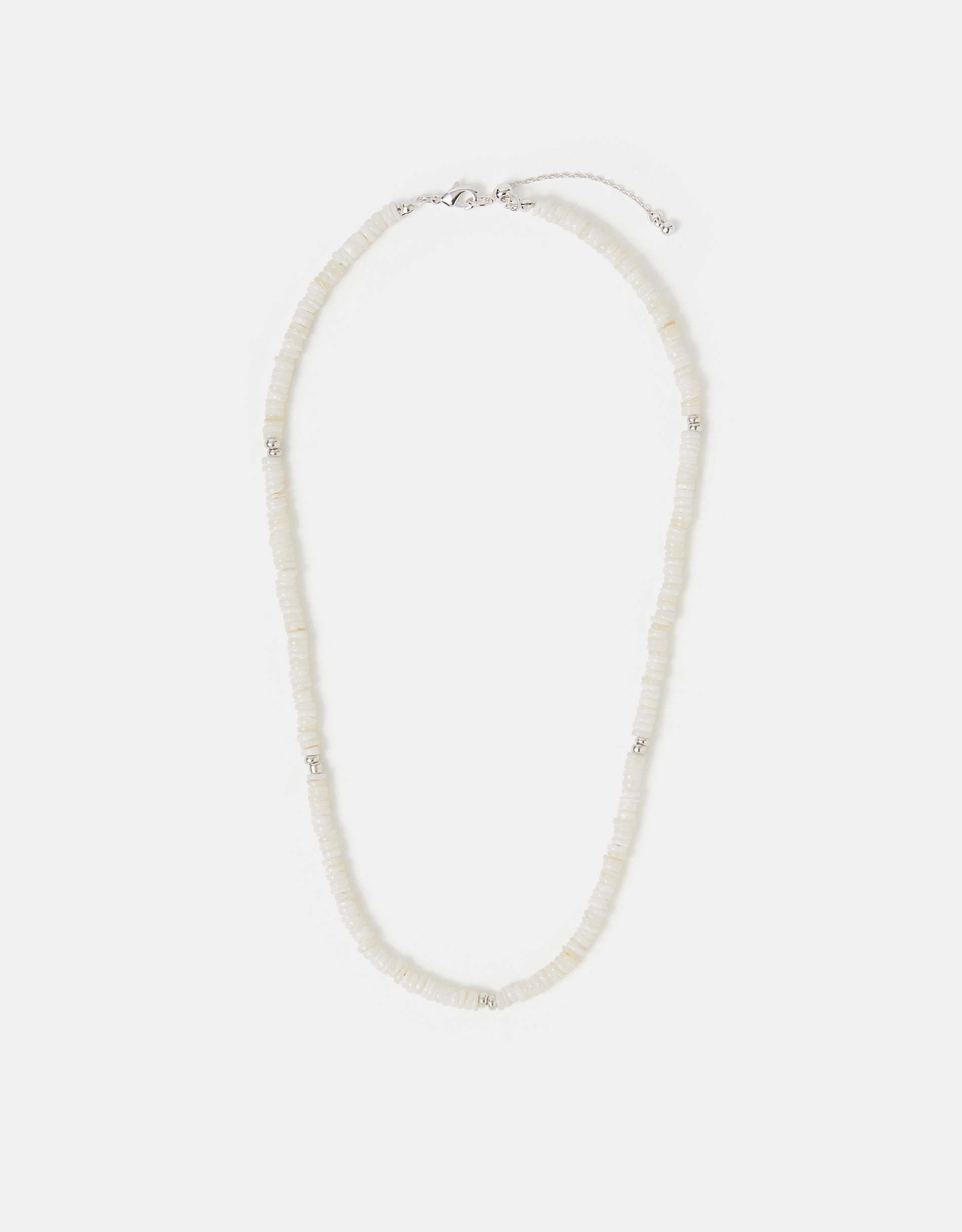 Accessorize Lace Sterling Silver-Plated Shell Beaded Necklace