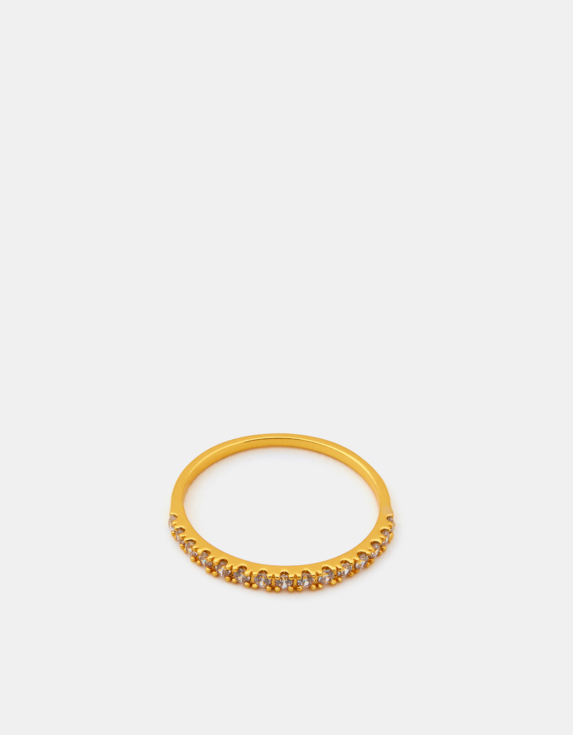 Accessorize 14Ct Gold Plated -Plated Eternity Band Ring, Size: Xs