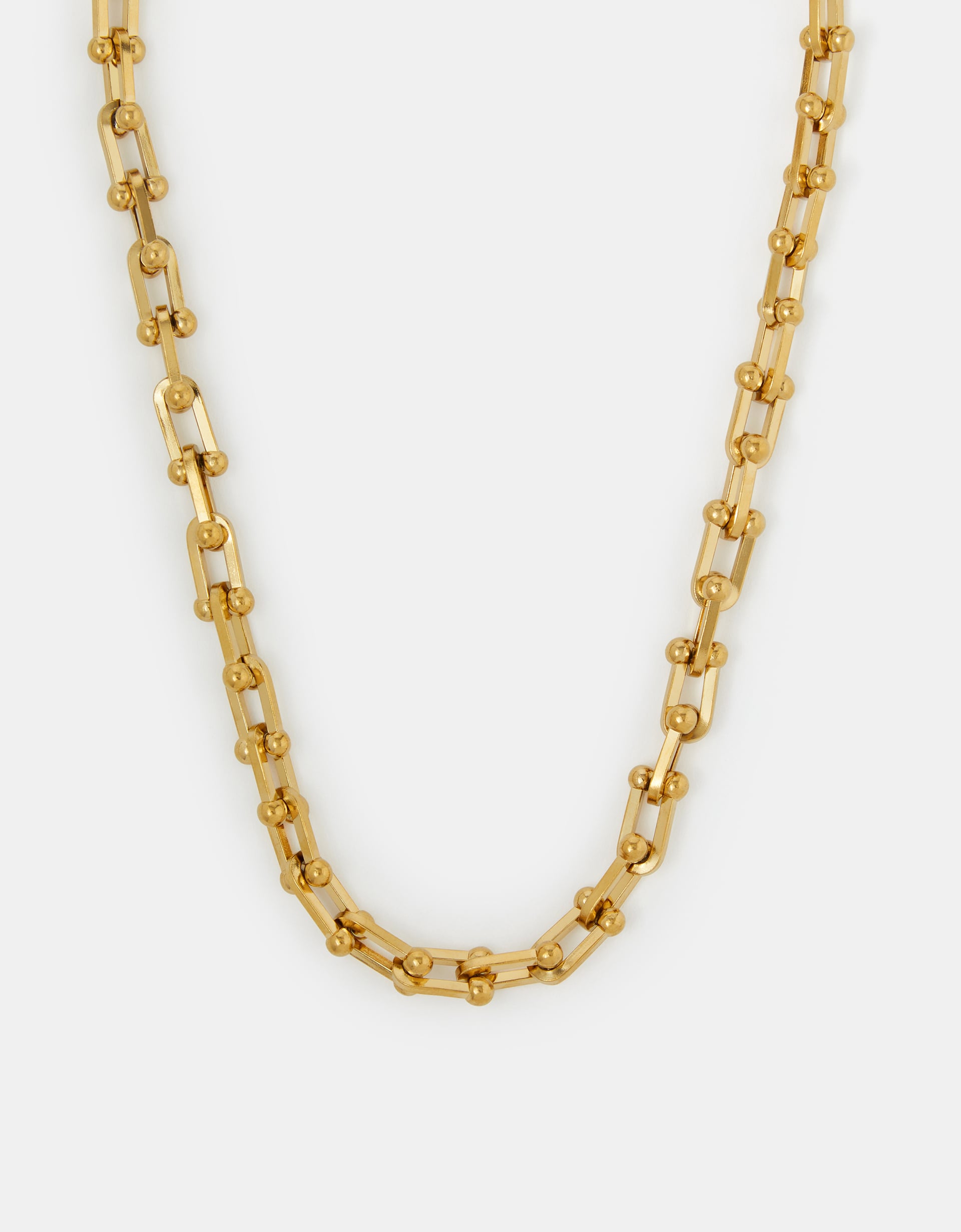 Accessorize Stainless Steel Horseshoe Chain Necklace